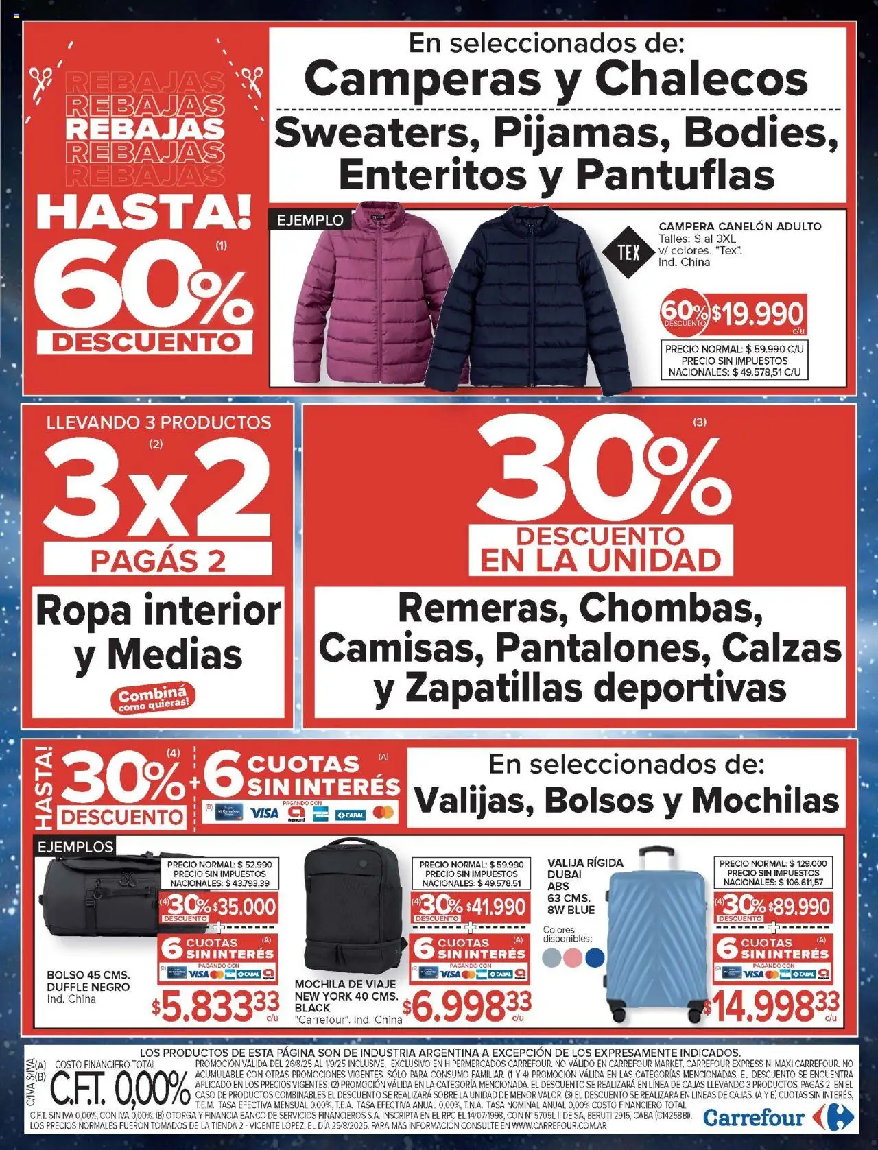 Carrefour ofertas │ válido desde el 26.08.2025 | Página: 22 | Productos: Campera, Caso, Zapatillas deportivas, Zapatillas