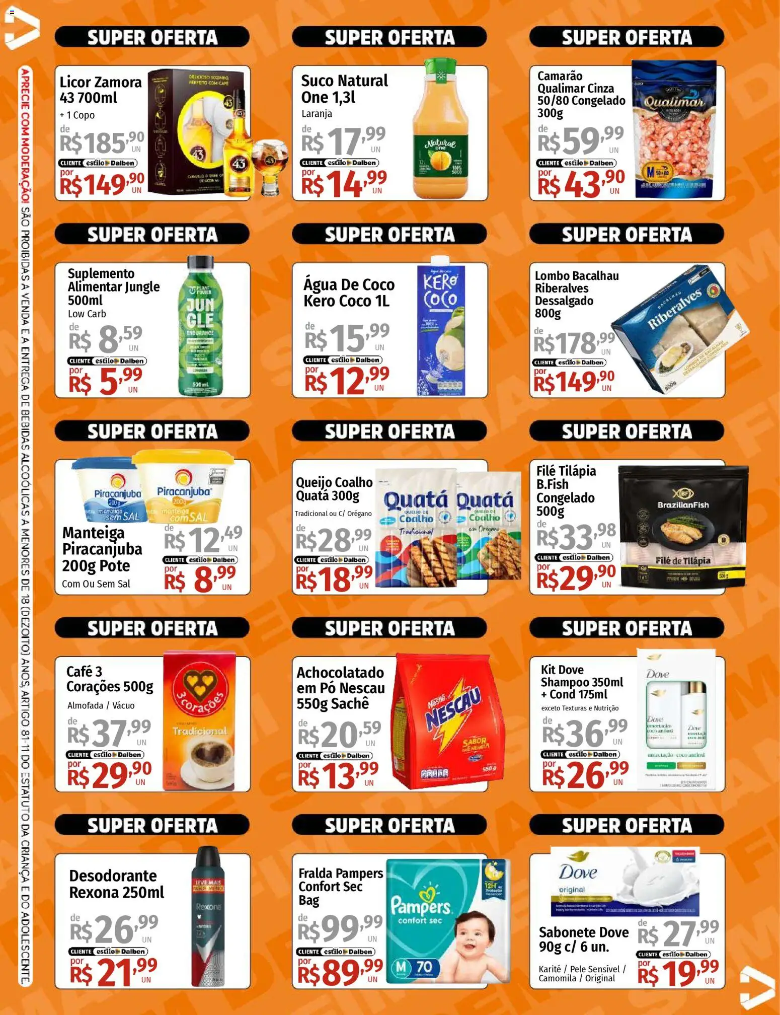 Supermercado Dalben Folheto - válido de 14.11.2025 | Página: 2 | Produtos: Coco, Shampoo, Orégano, Dove