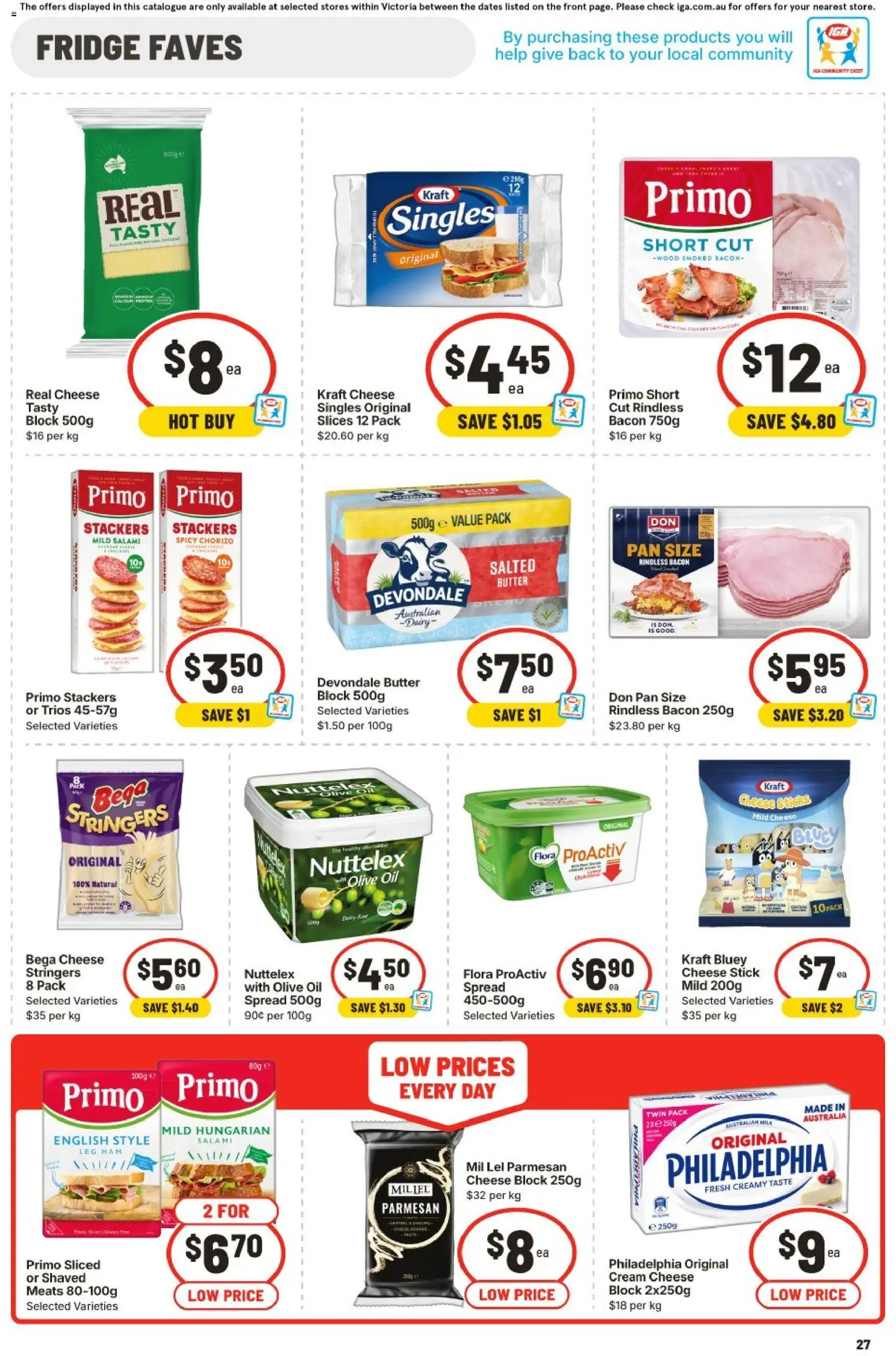 IGA catalogue - valid from 11.03.2026 | Page: 26 | Products: Butter, Salami, Olive oil, Wood