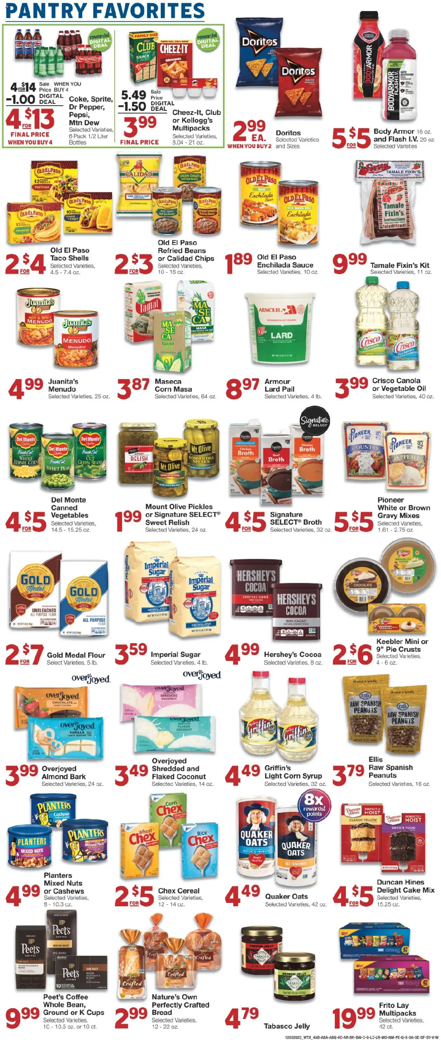 United Supermarkets Weekly Ad - valid from 02.12.2025 | Page: 4 | Products: Corn, Bread, Coffee, Vegetables