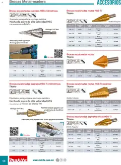 Vista previa de Makita catálogo Accesorios, nuevo folleto de la tienda, válido en México a partir del 08.07.2024 | Página: 58