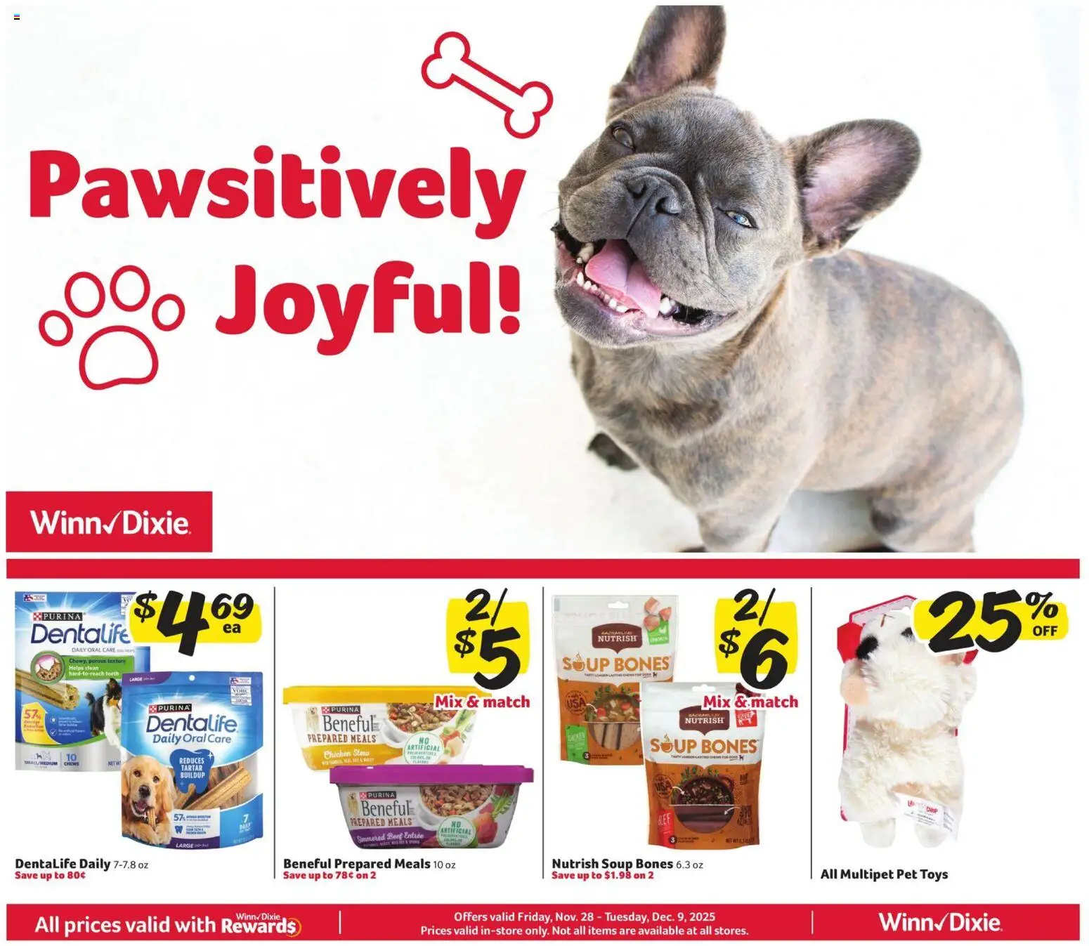 Winn Dixie In-Store Flyer - valid from 26.11.2025 | Page: 4 | Products: Dog Treats, Pet Toys, Beef