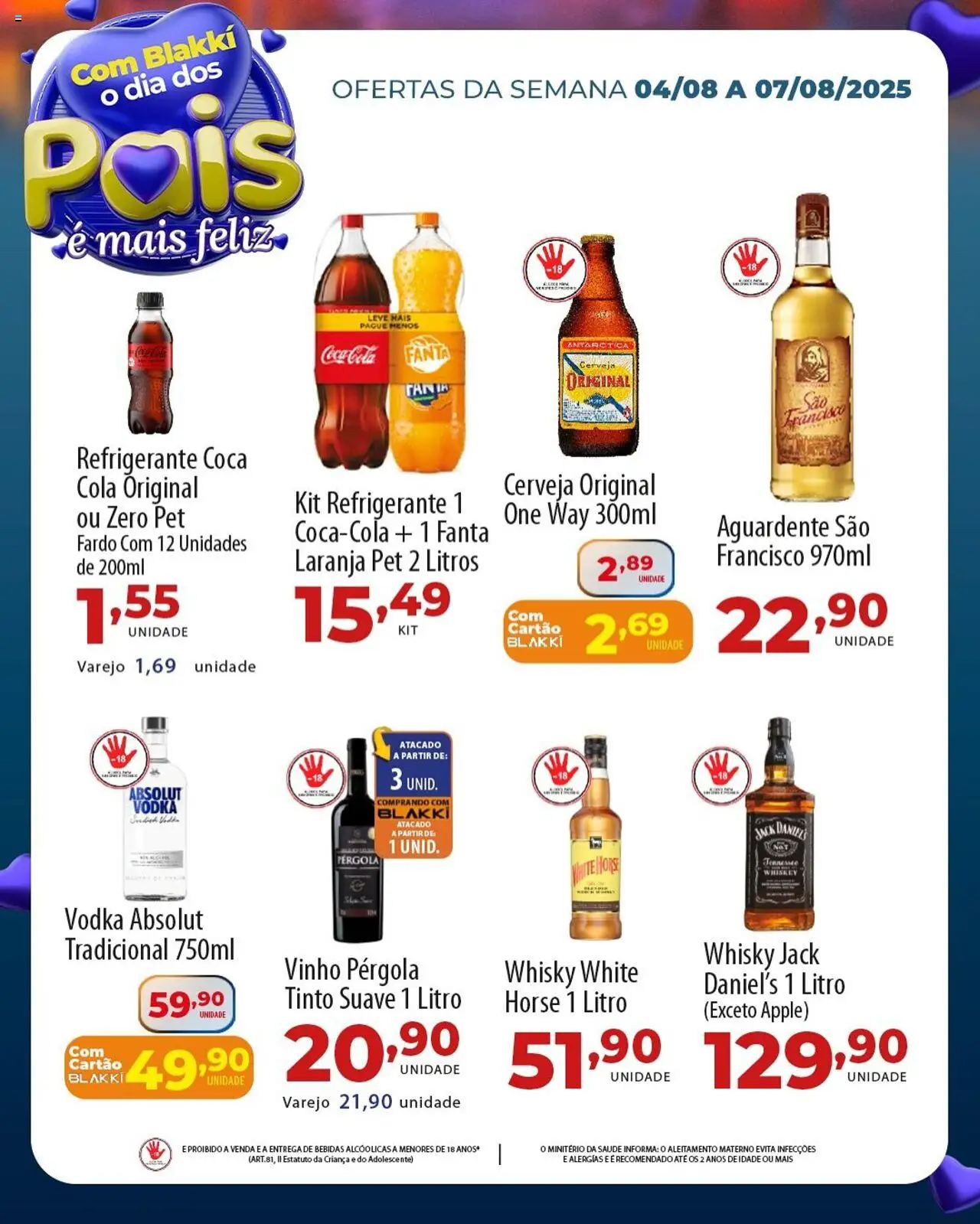 Akki Atacadista Folheto - válido de 04.08.2025 | Página: 5 | Produtos: Fanta, Whisky, Cola, Vodka