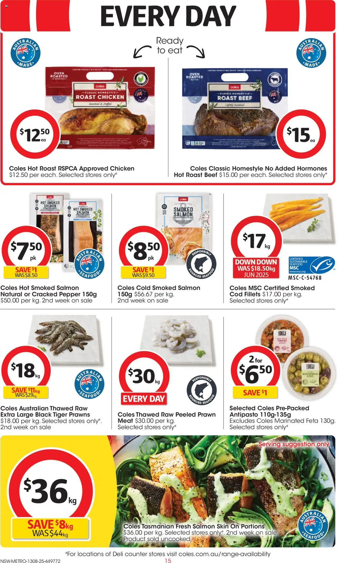 Coles catalogue - valid from 13.08.2025 | Page: 15 | Products: Chicken, Beef, Pepper, Oven