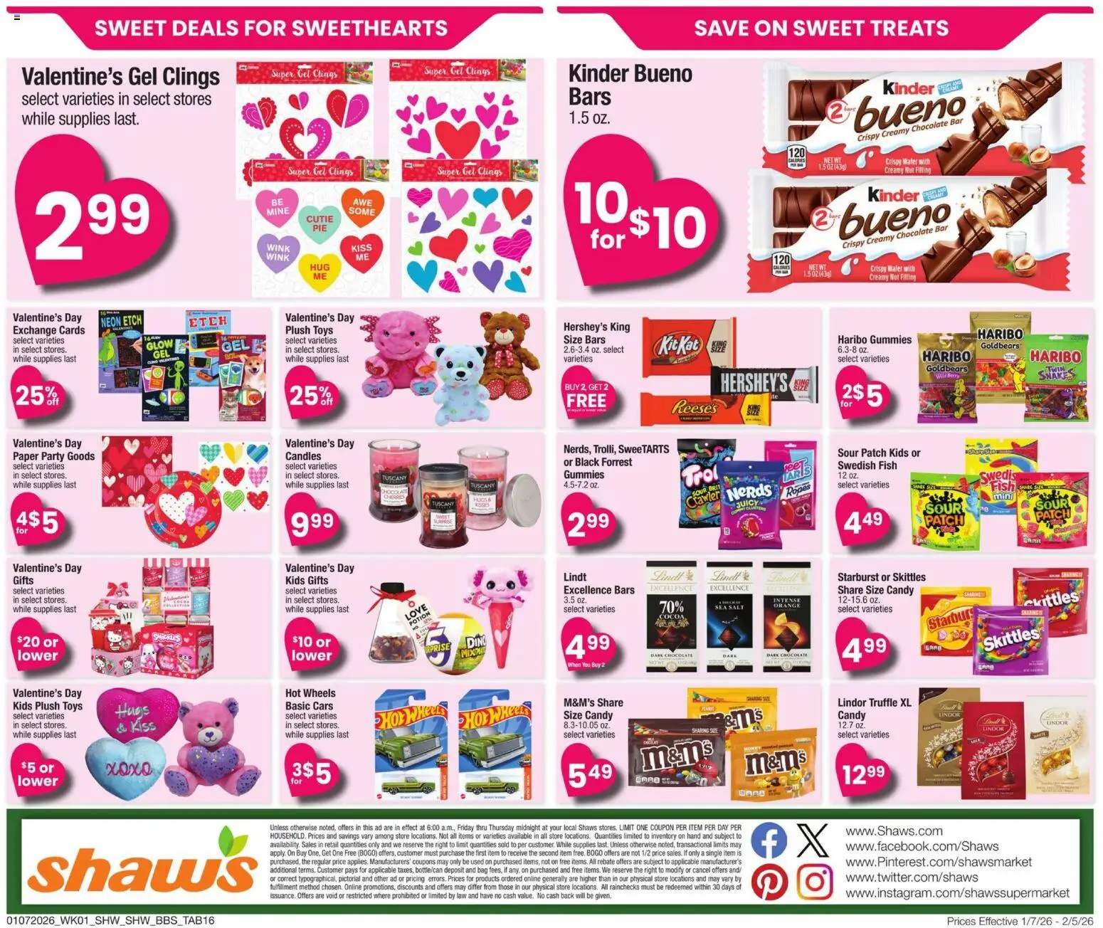 Shaw's Big Book of Savings - valid from 07.01.2026 | Page: 16 | Products: Cherries, Chocolate, Salt, Bag