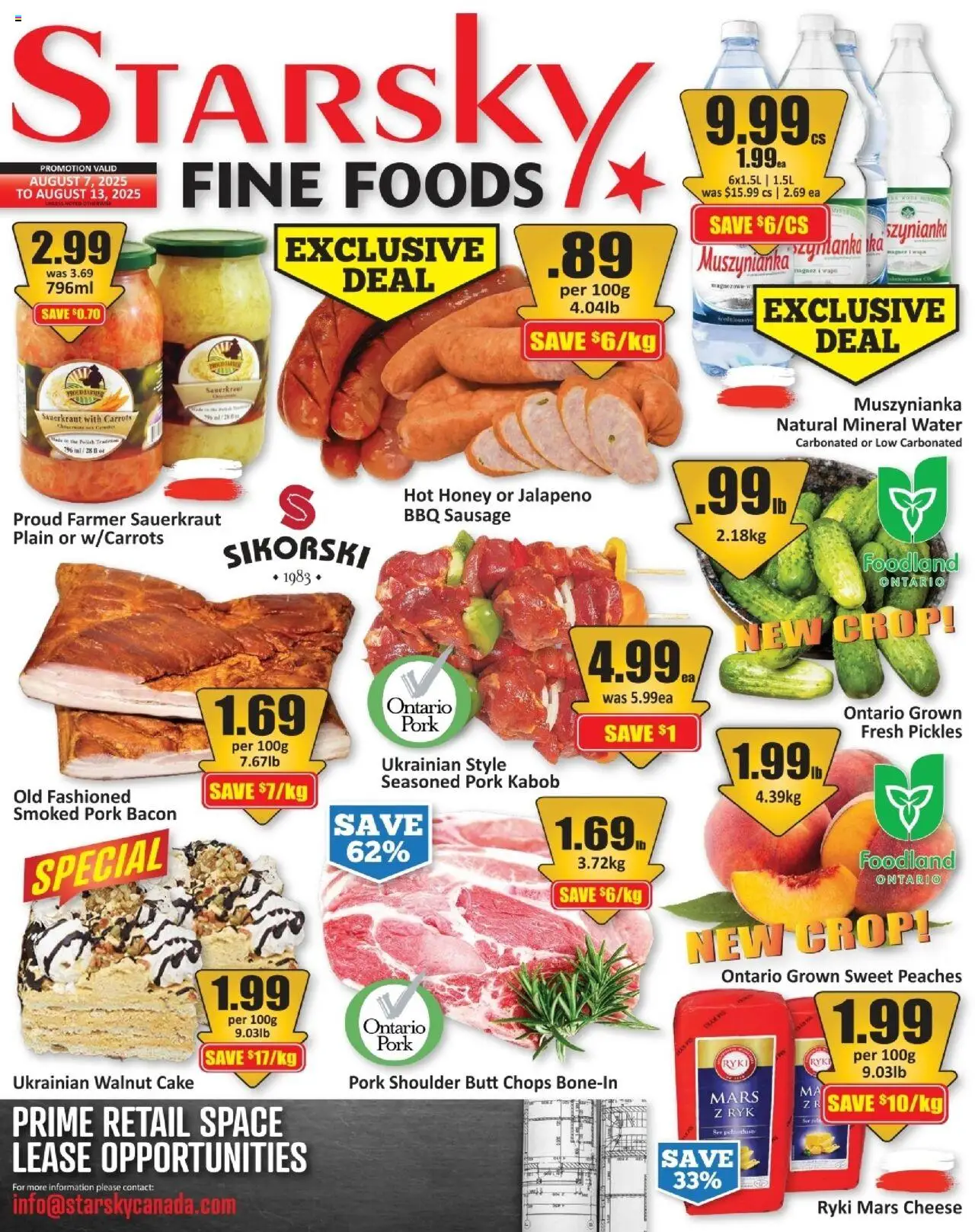 Starsky flyer valid from 07.08.2025 | Page: 1 | Products: Cheese, Pork