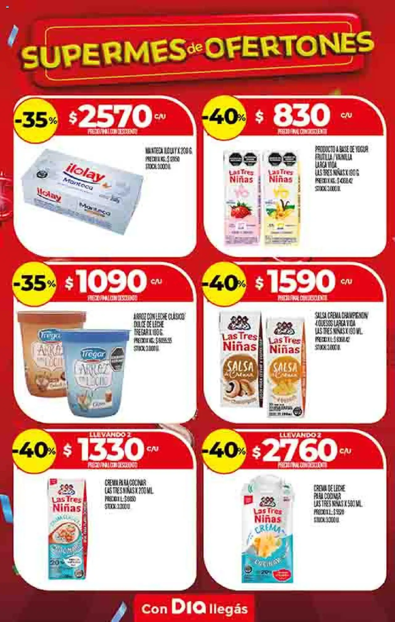Dia - Ofertas - Salta y Jujuy │ válido desde el 01.10.2025 | Página: 9 | Productos: Leche, Manteca, Arroz, Crema