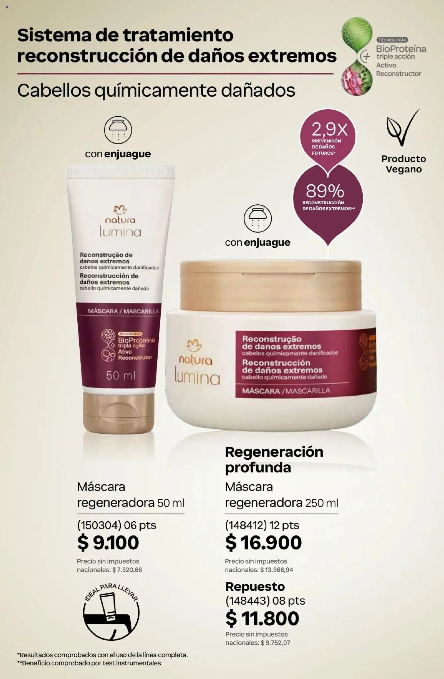 Natura Catálogo Ciclo 4/2026 │ válido desde el 01.04.2026 | Página: 256 | Productos: Mascarilla, Máscara