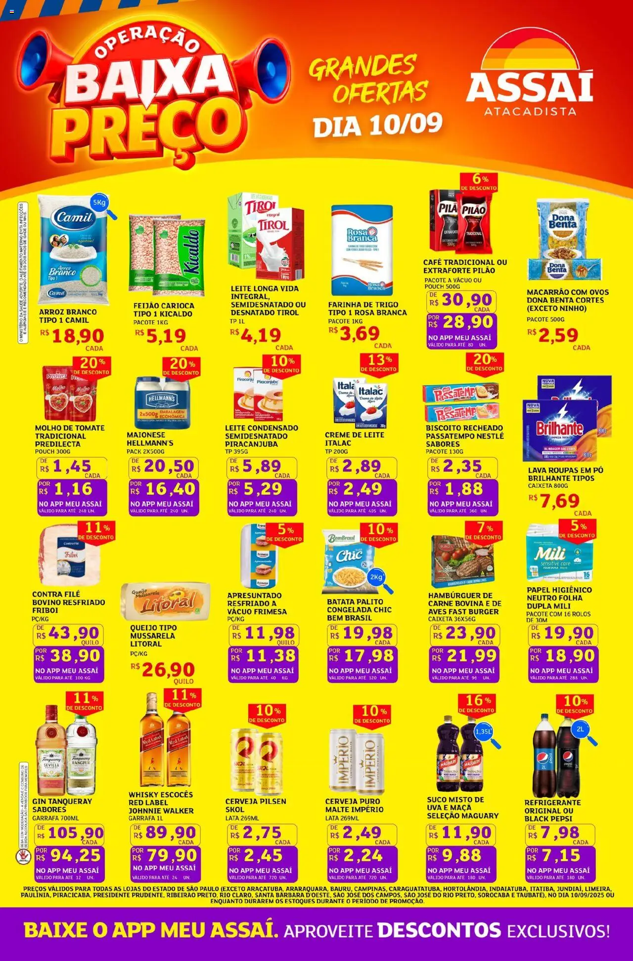 Assaí Atacadista Folheto - válido de 10.09.2025 | Página: 1 | Produtos: Ovos, Suco, Creme, Maionese