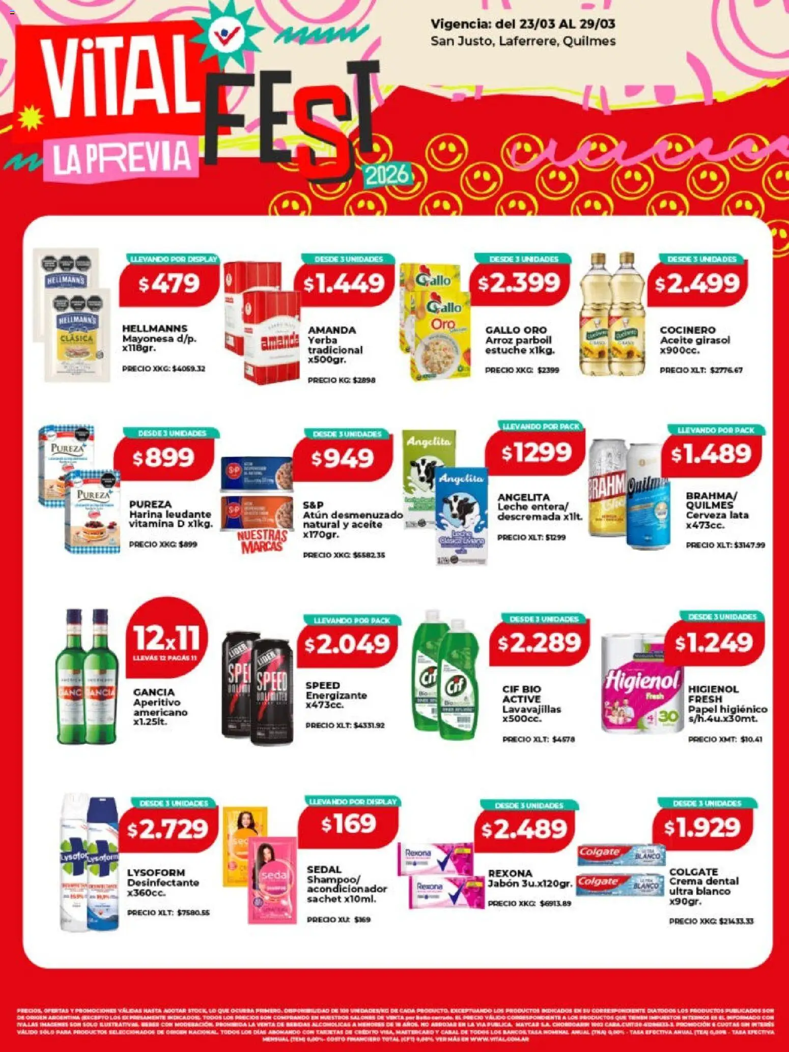 Vital - Ofertas - Laferrere  │ válido desde el 23.03.2026 | Página: 1 | Productos: Desinfectante, Atún, Jabón, Estuche