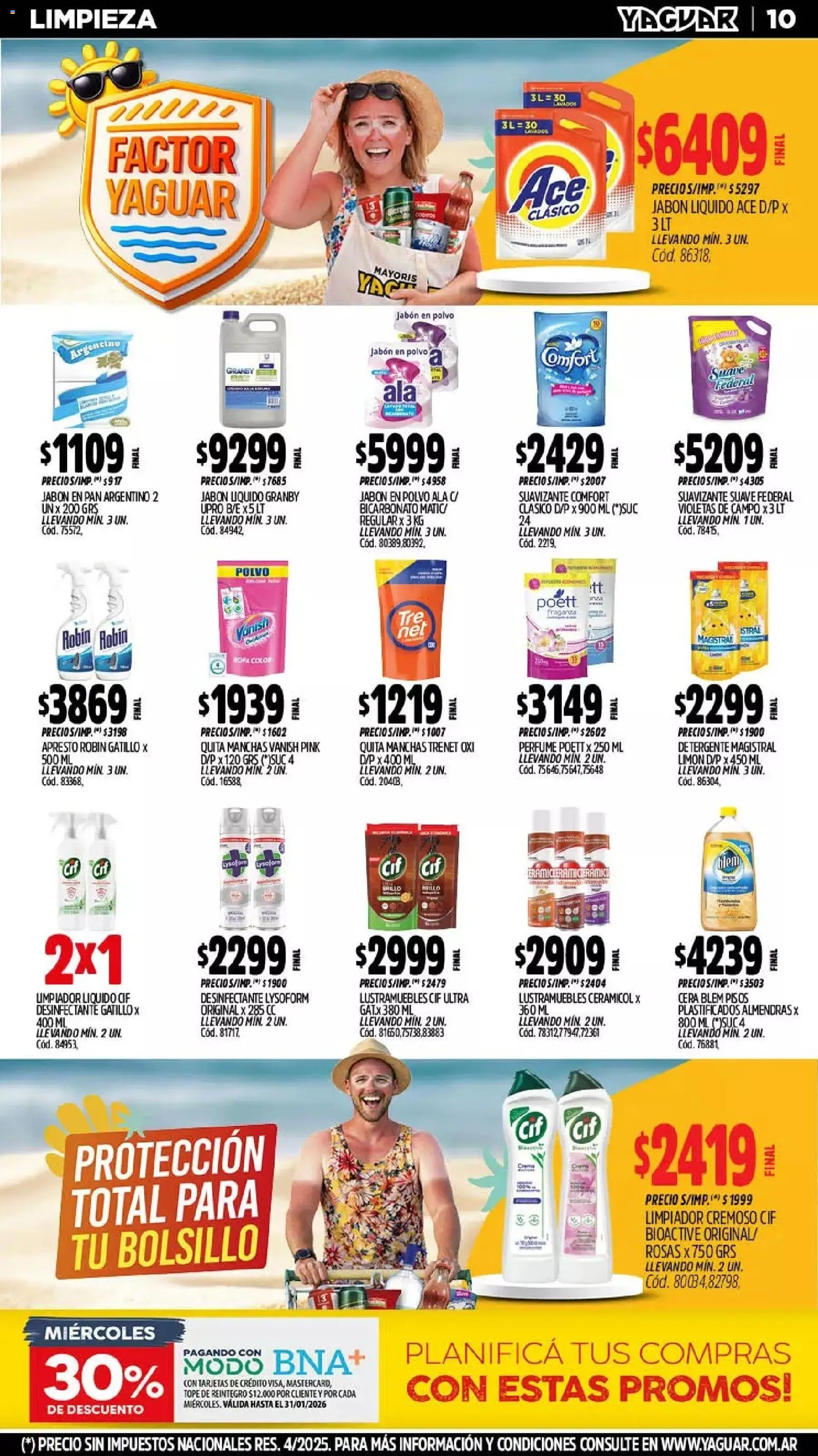 Yaguar catálogo │ válido desde el 26.01.2026 | Página: 10 | Productos: Jabón, Detergente, Ropa, Suavizante