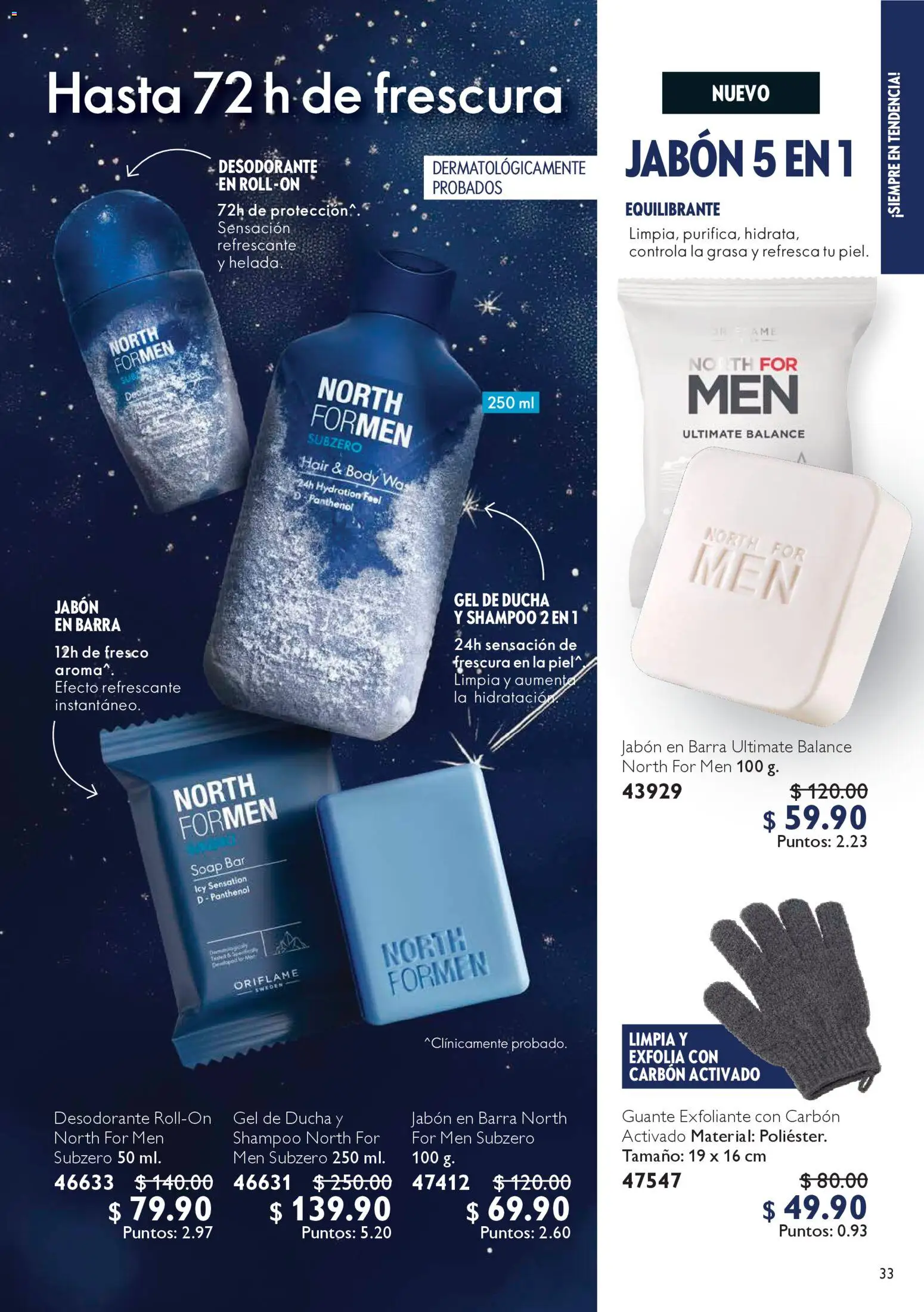 Nuevas ofertas de Oriflame válidas en toda la República Mexicana desde el 06.12.2025. ¡Encuentra las mejores ofertas en Oriflame campaña 12 2025! | Página: 33 | Productos: Desodorante, Guante, Jabón, Gel de ducha