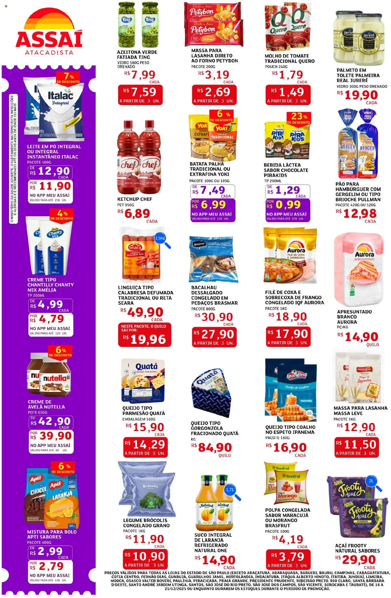 Assaí Atacadista Folheto - válido de 18.12.2025 | Página: 2 | Produtos: Forno, Linguiça, Leite, Bolo