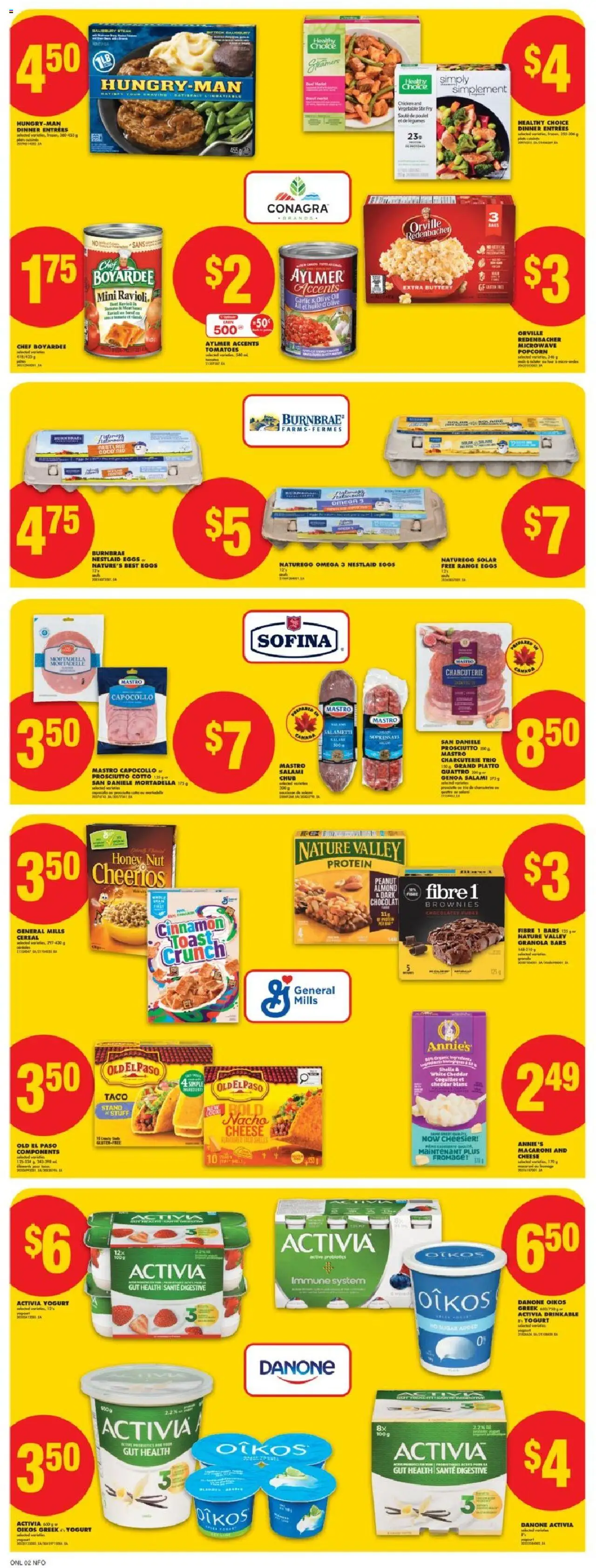 No Frills flyer valid from 09.10.2025 | Page: 8 | Products: Cereals, Cheese, Oil, Tomatoes