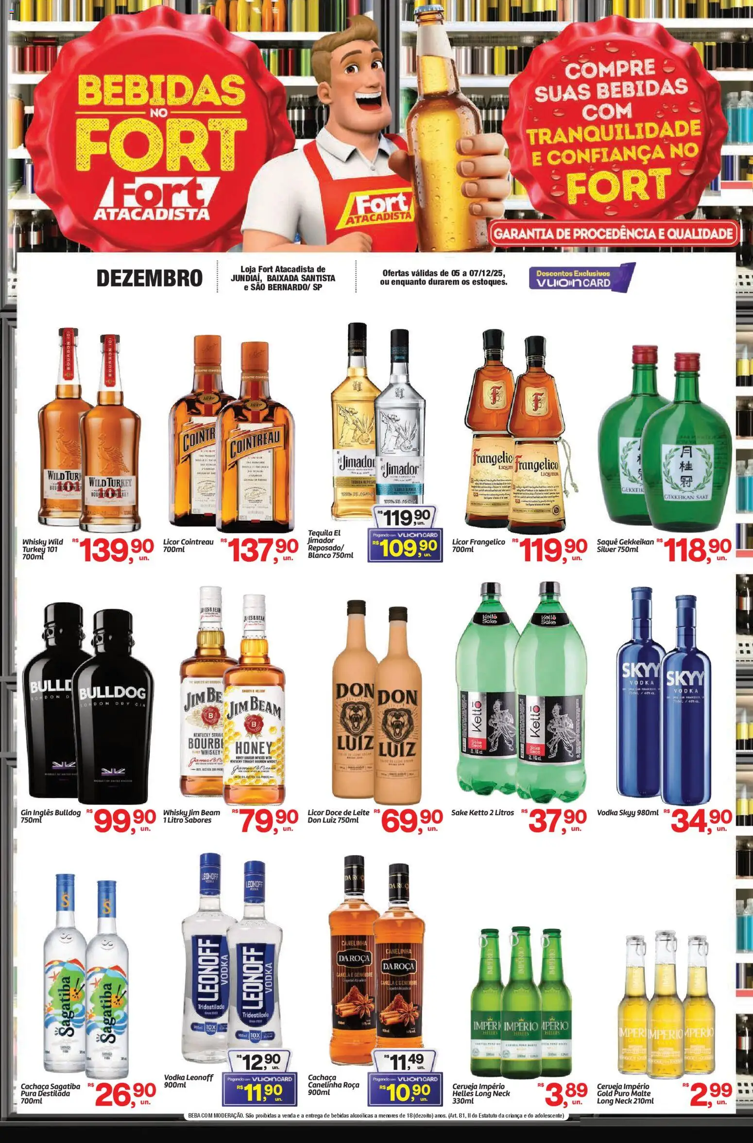 Fort Atacadista Folheto - válido de 05.12.2025 | Página: 1 | Produtos: Gengibre, Cachaça, Saquê, Vodka