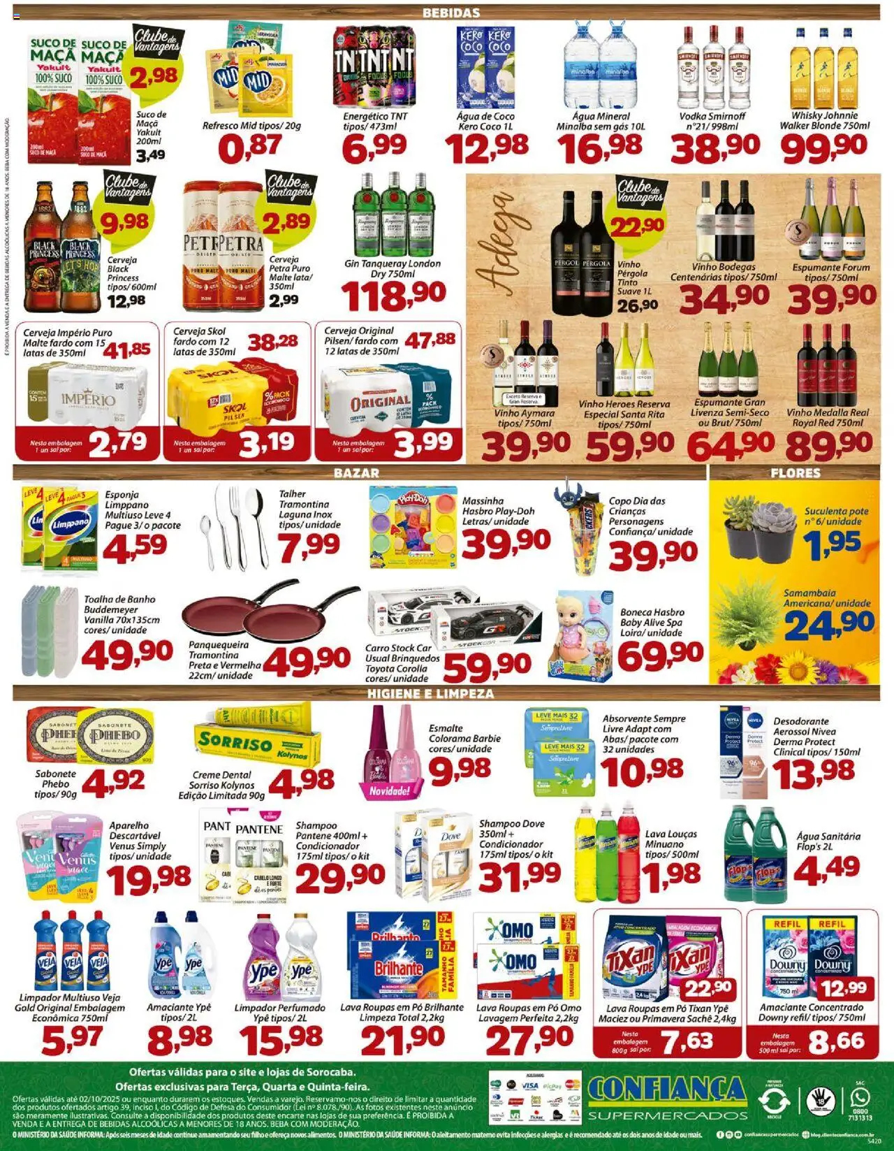 Confiança Folheto - válido de 30.09.2025 | Página: 4 | Produtos: Desodorante, Toalha de banho, Gin, Sabonete
