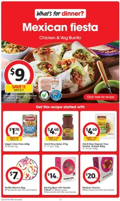 Coles catalogue - valid from 09.07.2025 | Page: 15 | Products: Flour, Chicken, Salsa, Bag