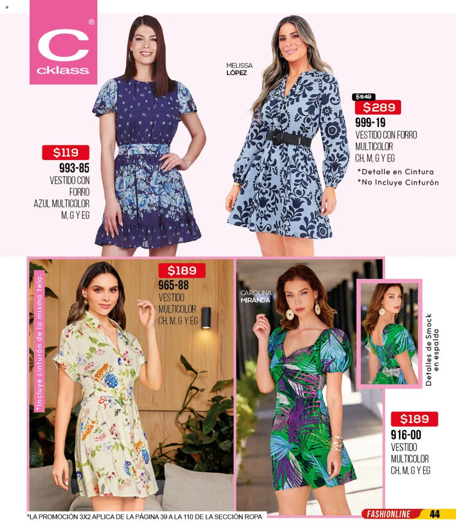 Nuevas ofertas de Cklass válidas en toda la República Mexicana desde el 14.04.2026. ¡Encuentra las mejores ofertas en Cklass catálogo 3X2 Digital Ropa! | Página: 45 | Productos: Cinturón, Vestido