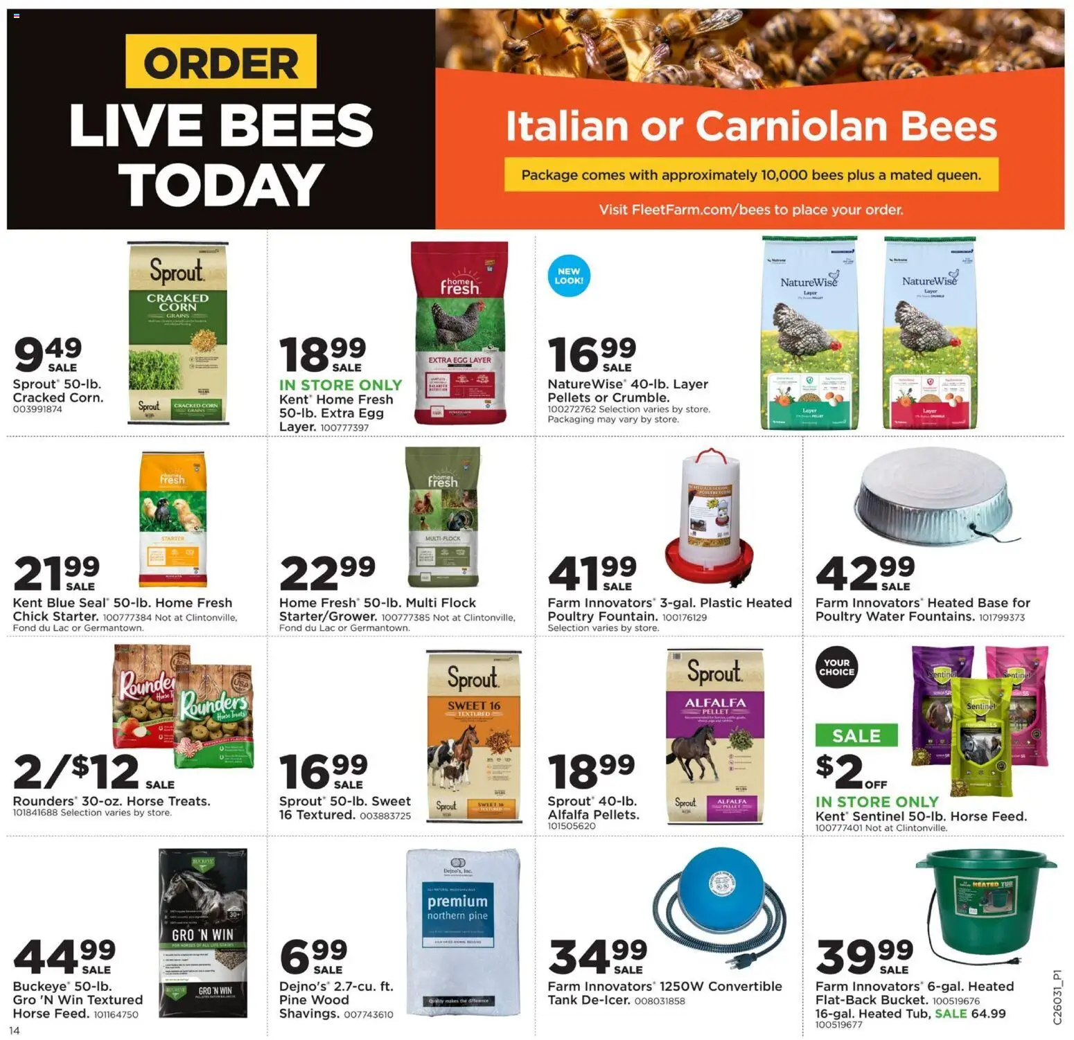 Mills Fleet Farm Weekly Ad - valid from 12.01.2026 | Page: 18 | Products: Corn, Water, Starter, Poultry