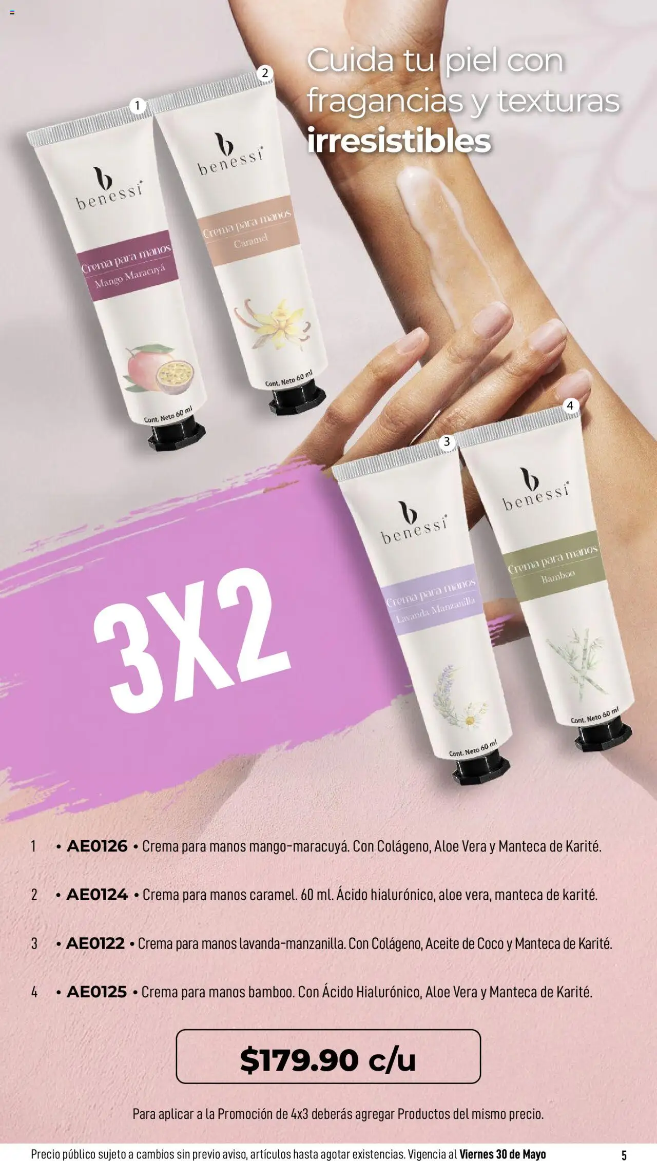 Nuevas ofertas de Home Interiors válidas en toda la República Mexicana desde el 19.05.2025. ¡Encuentra las mejores ofertas en Home Interiors catálogo Benessi! | Página: 5 | Productos: Crema, Mango, Aceite