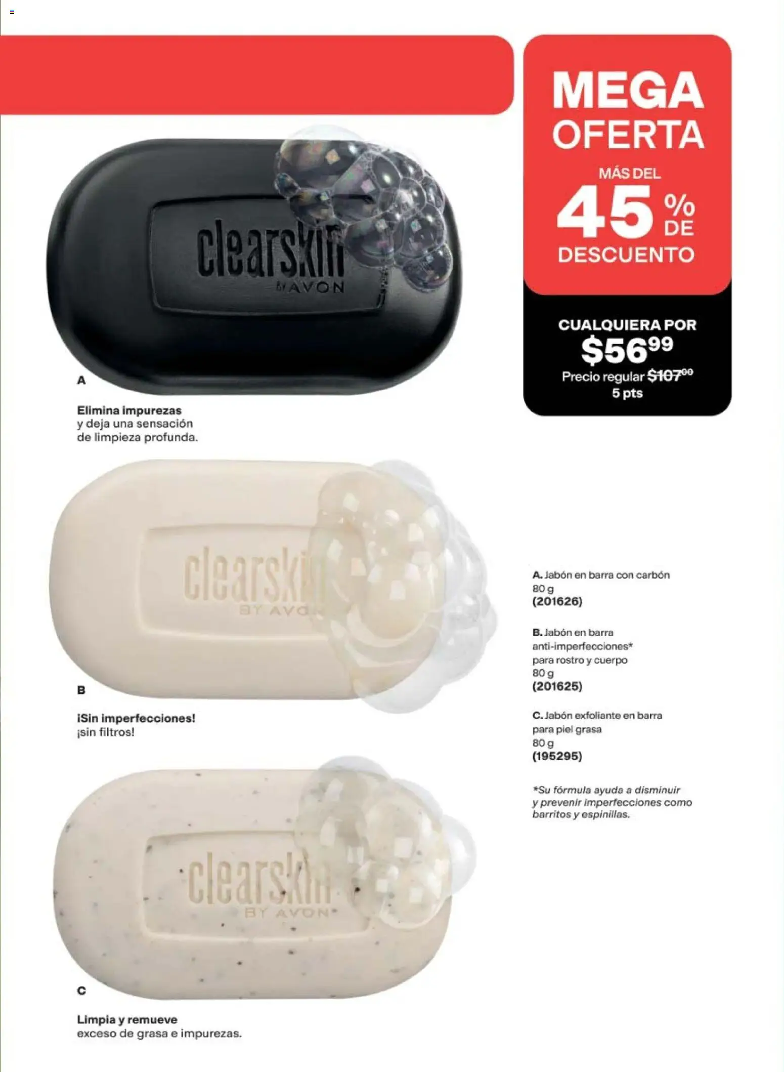 Nuevas ofertas de AVON válidas en toda la República Mexicana desde el 08.05.2026. ¡Encuentra las mejores ofertas en AVON campaña 8 2026! | Página: 146 | Productos: Barra, Jabón