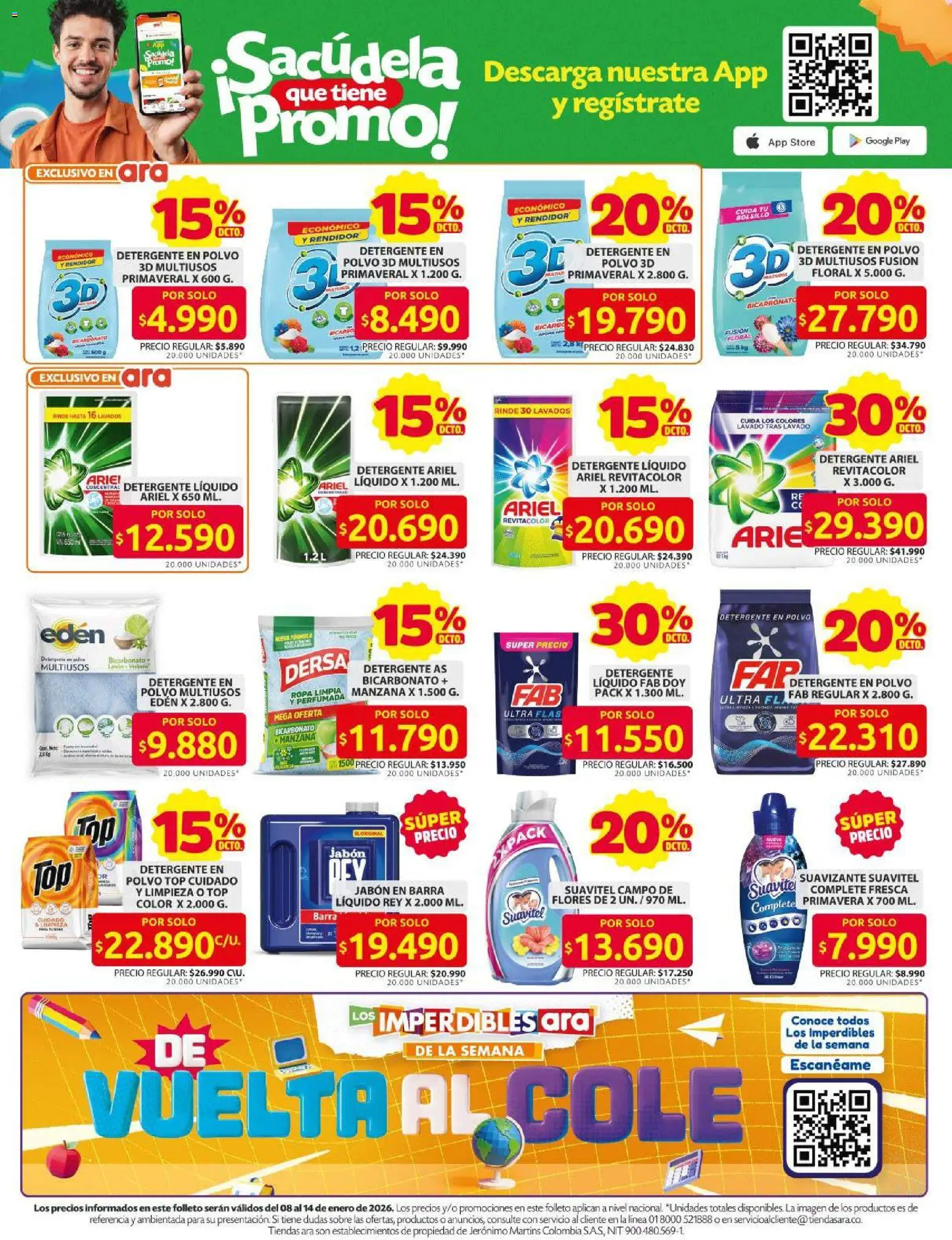 Ara revista - valida desde el 08.01.2026 | Página: 10 | Productos: Suavizante, Manzana, Top, Polvo