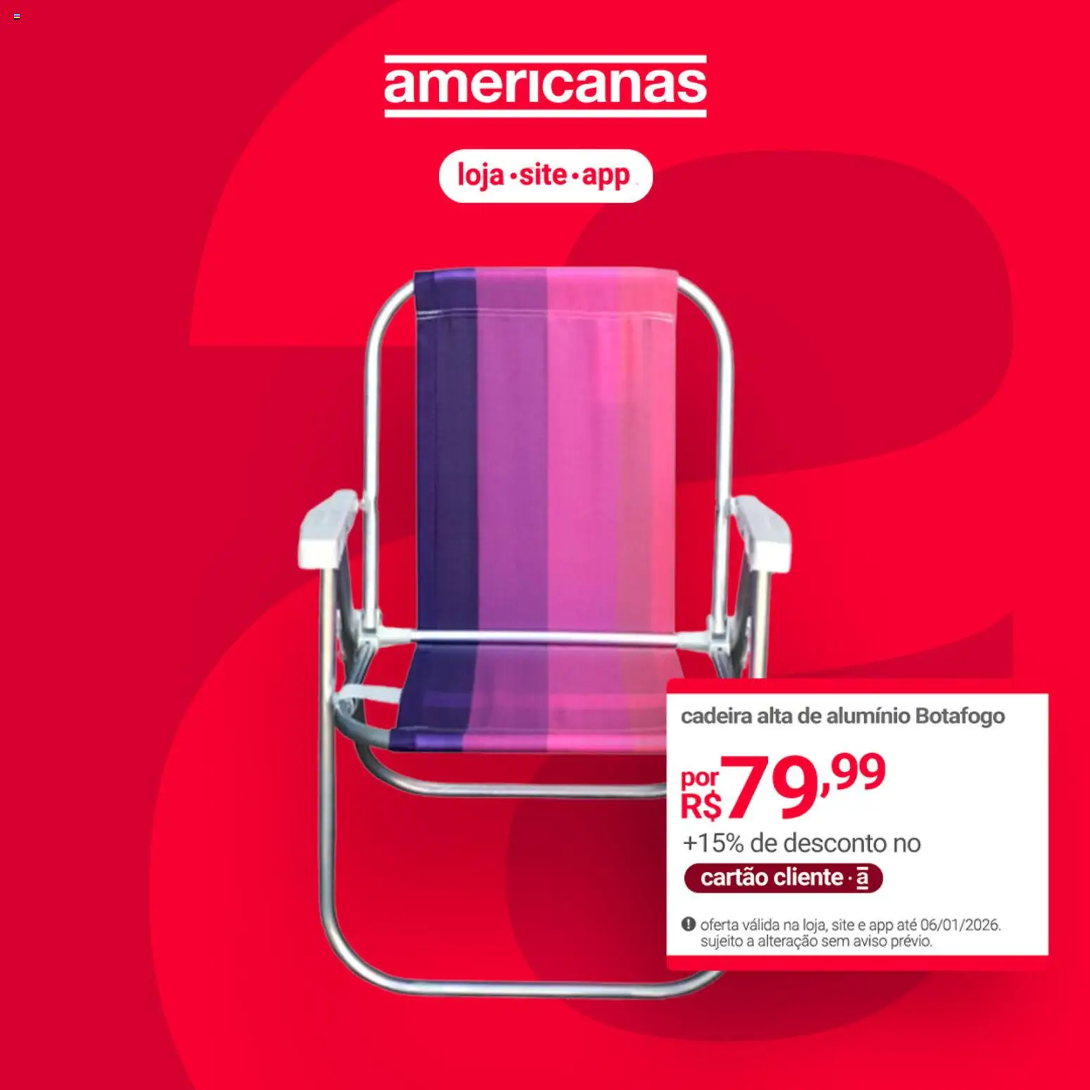 Lojas Americanas Folheto - válido de 31.12.2025 | Página: 4 | Produtos: Cadeira