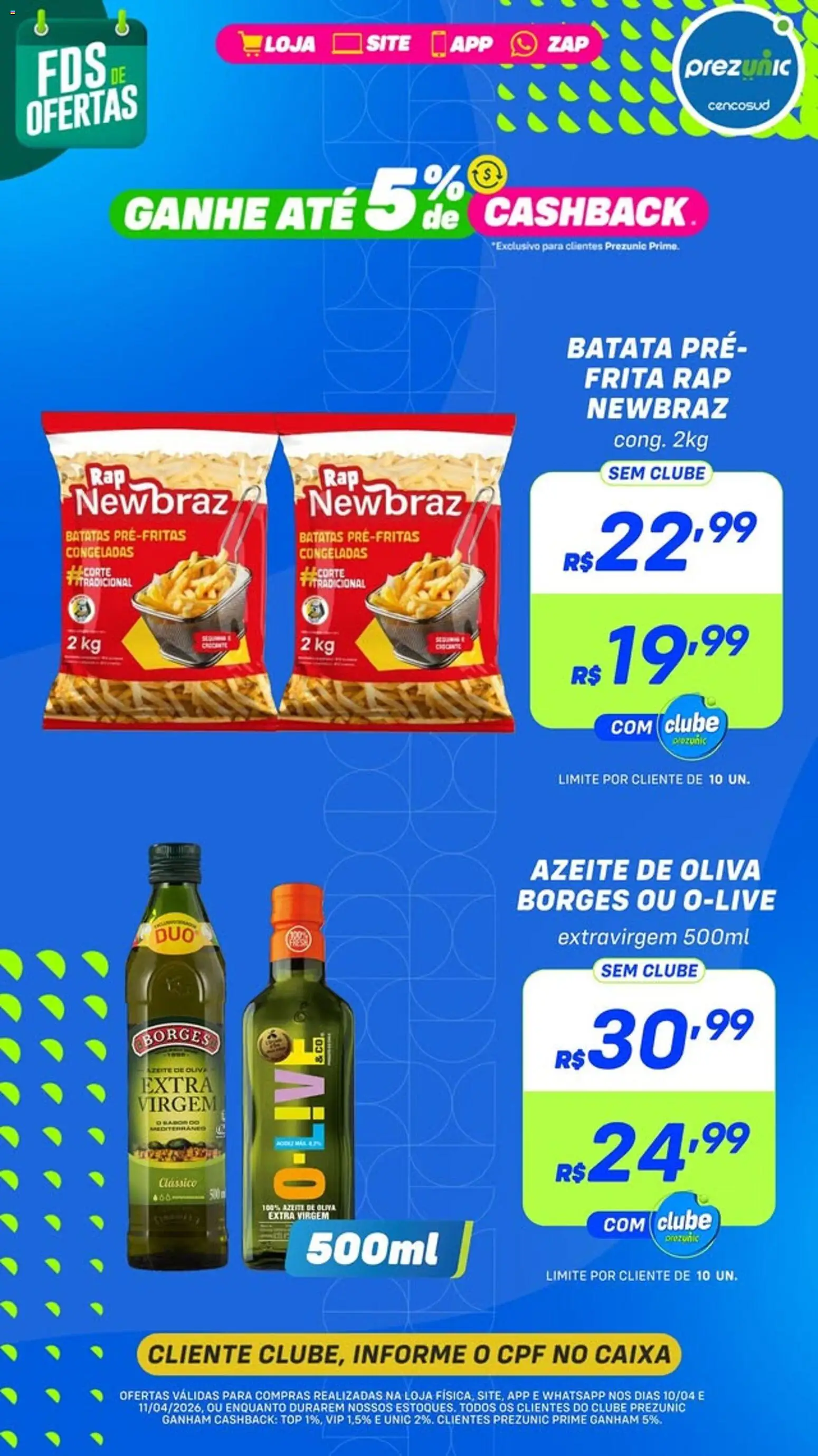 Prezunic Folheto - válido de 10.04.2026 | Página: 4 | Produtos: Caixa, Batata, Azeite