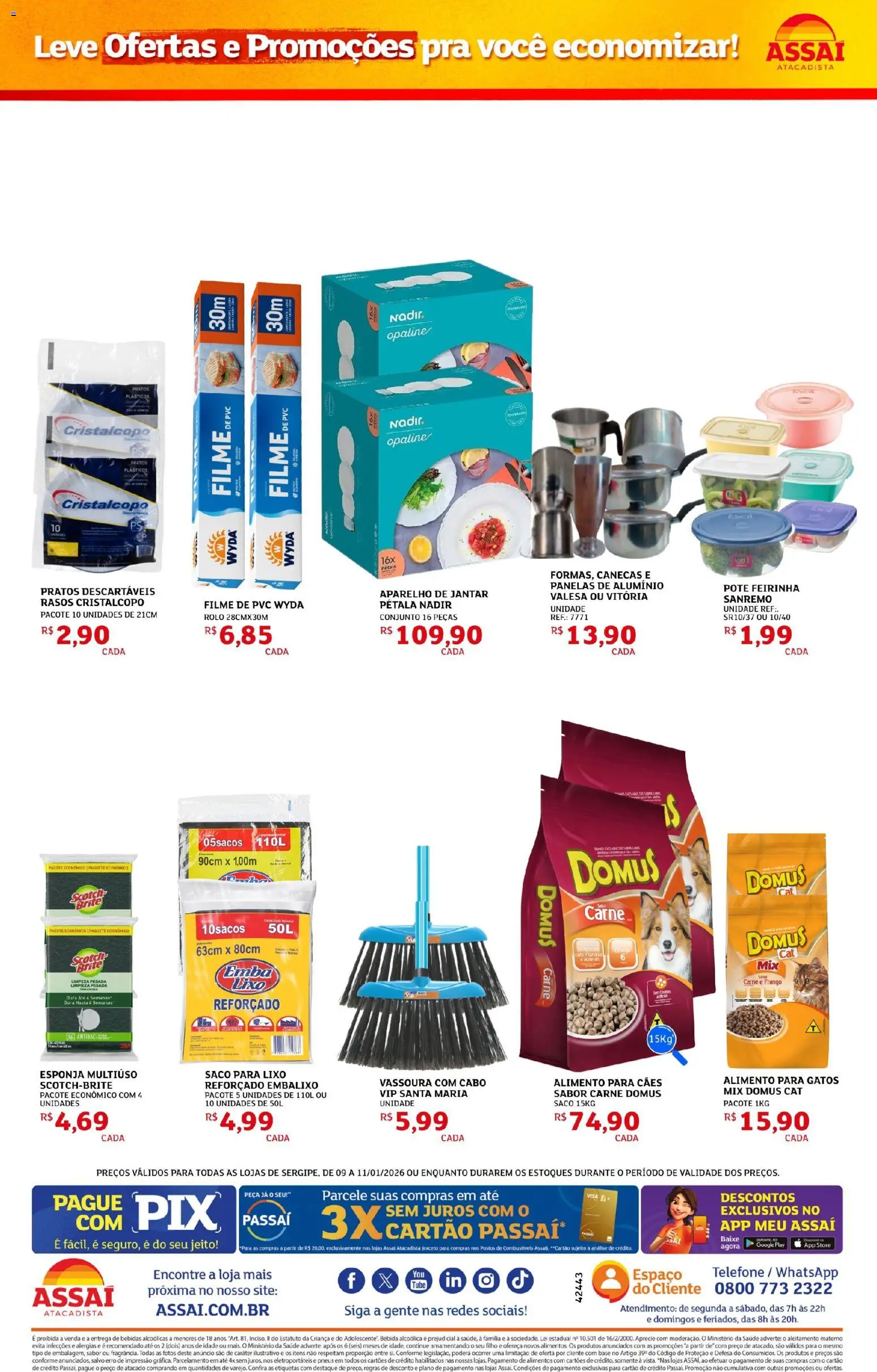 Assaí Atacadista Folheto - válido de 09.01.2026 | Página: 2 | Produtos: Saco para lixo, filme de PVC, Pneus, Bebida