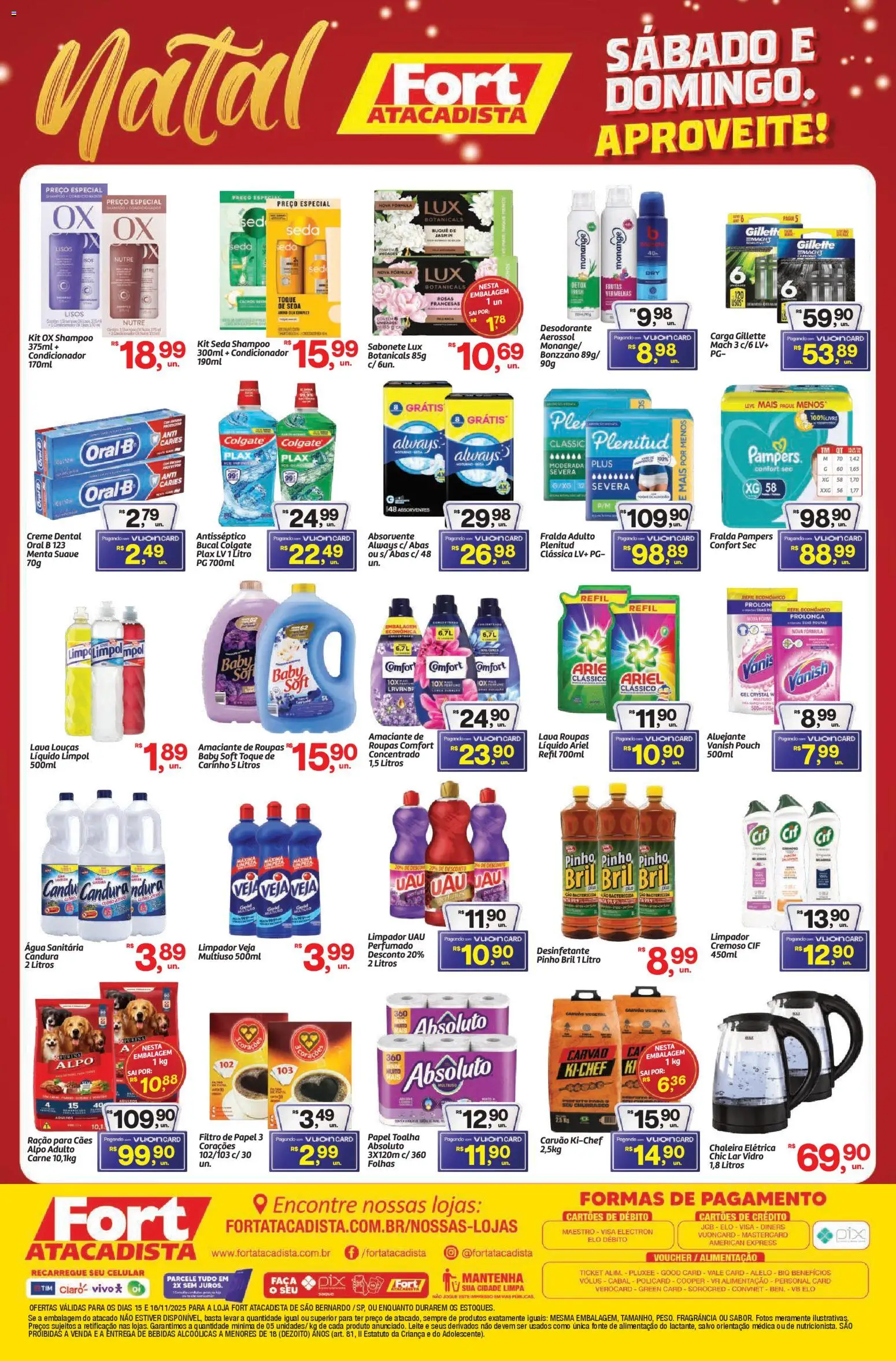Fort Atacadista Folheto - válido de 15.11.2025 | Página: 4 | Produtos: Fralda pampers, Pampers, Celular, Fragrância