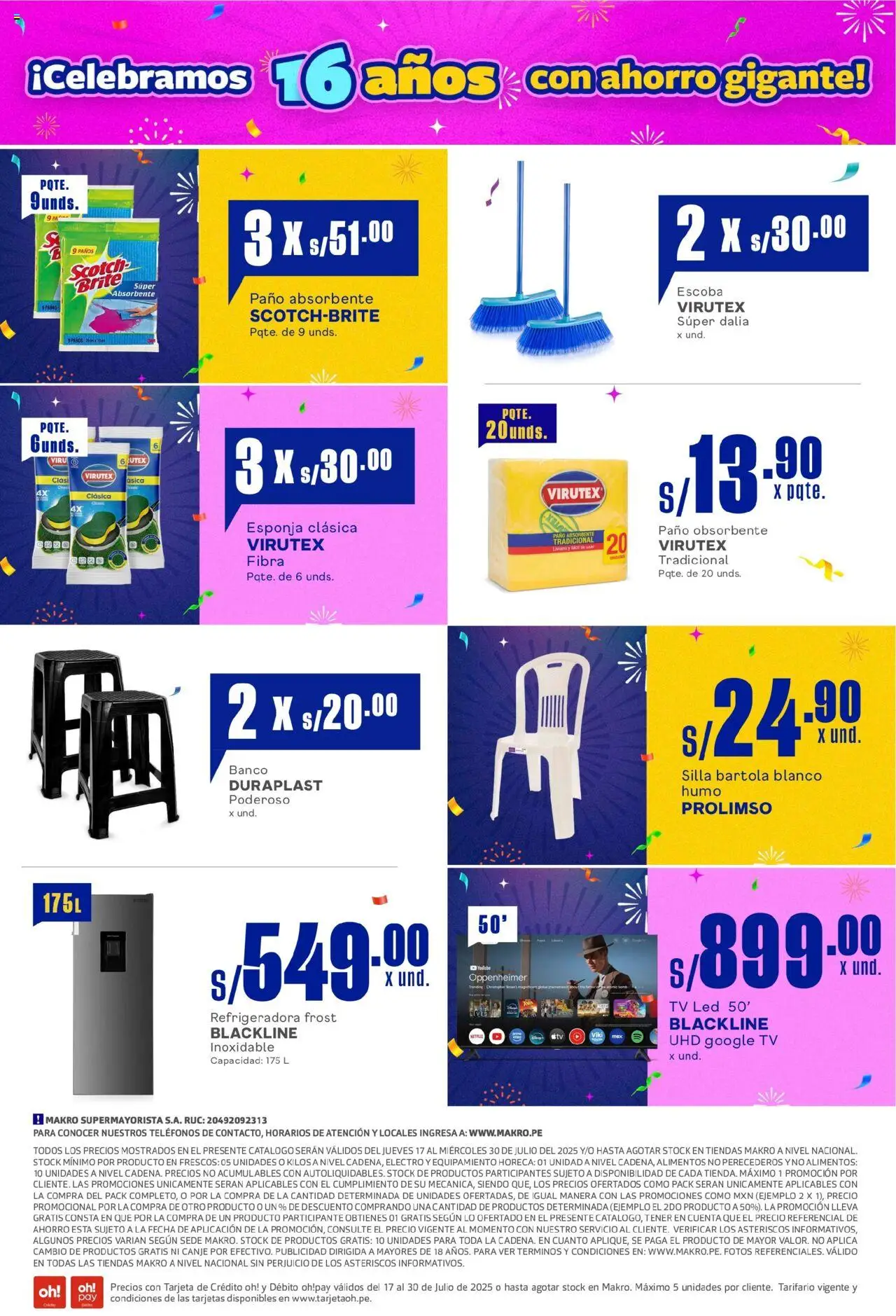 Catálogo Makro válido desde 17.07.2025 | Página: 23 | Productos: Esponja, Silla