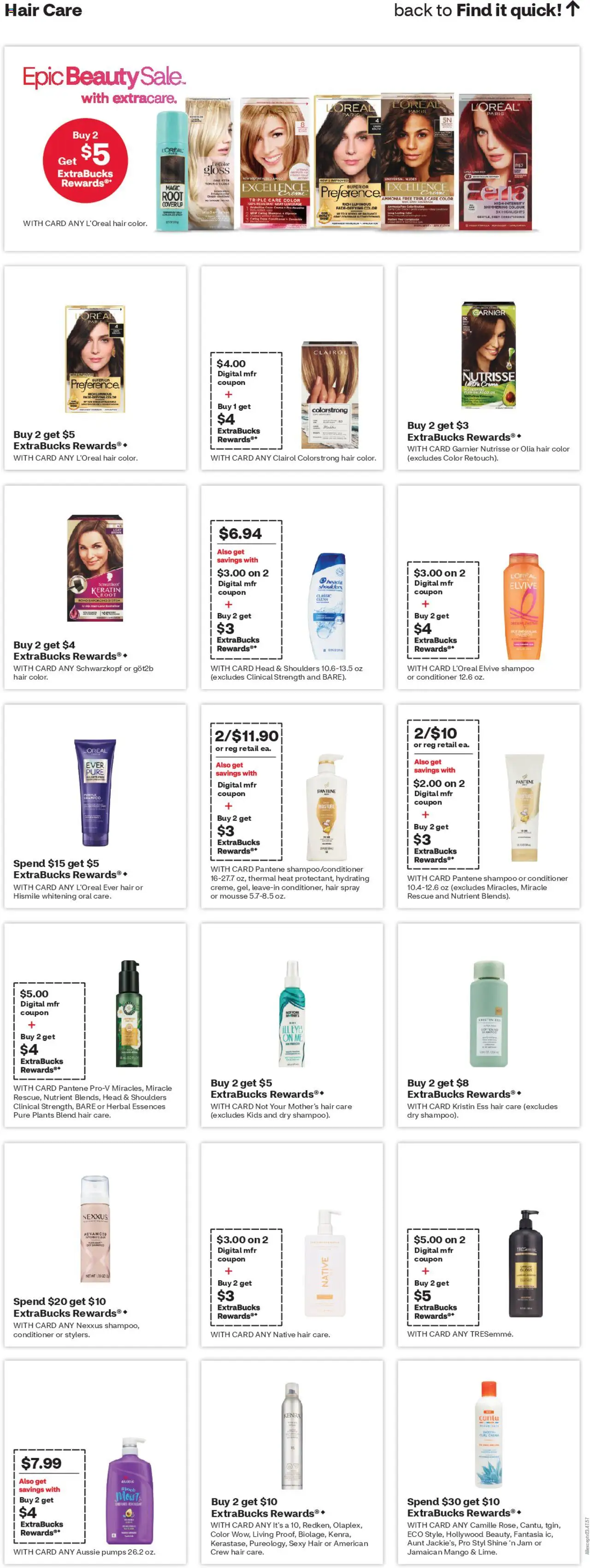 CVS Pharmacy Weekly Ad - OH - valid from 07.09.2025 | Page: 14 | Products: Shampoo, Conditioner, Hair spray, Cream