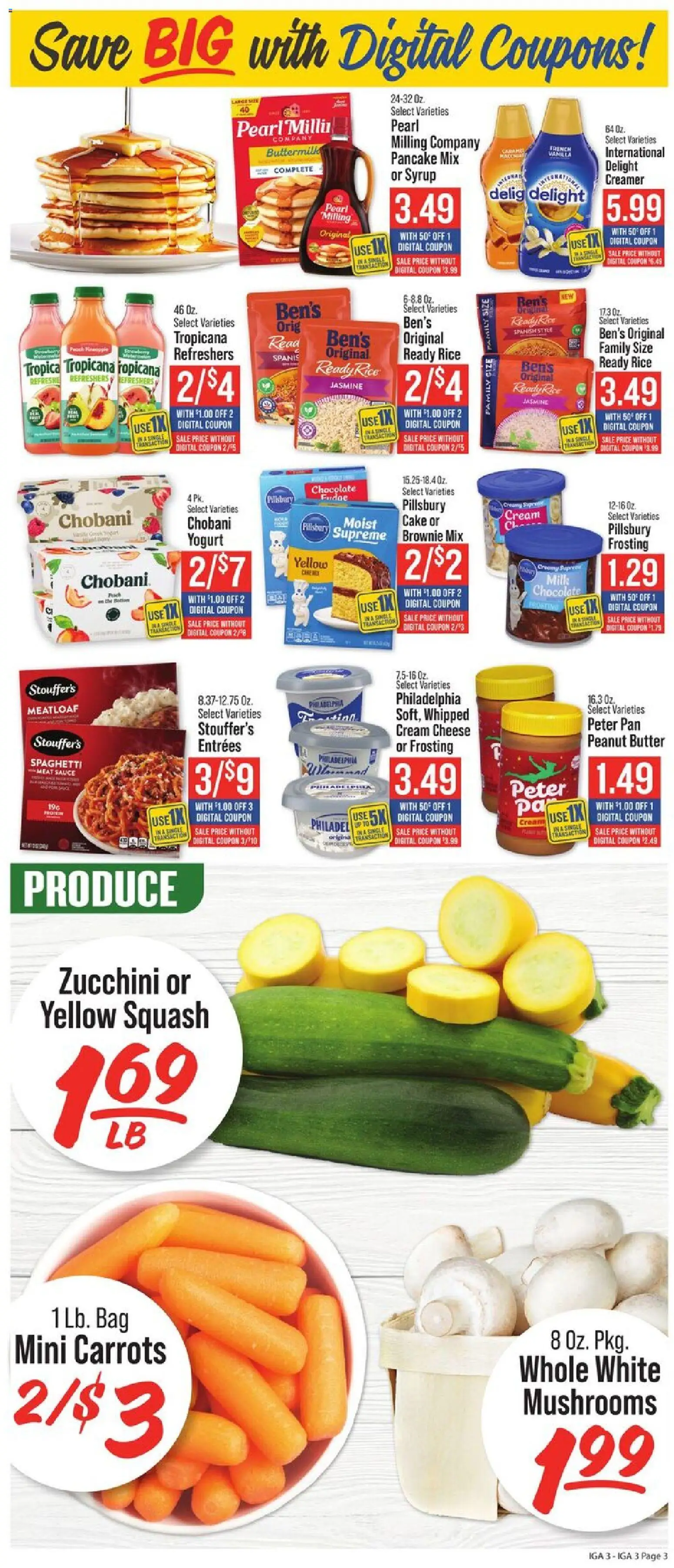 IGA Weekly Ad - valid from 03.12.2025 | Page: 4 | Products: Mushrooms, Pan, Cheese, Sauce