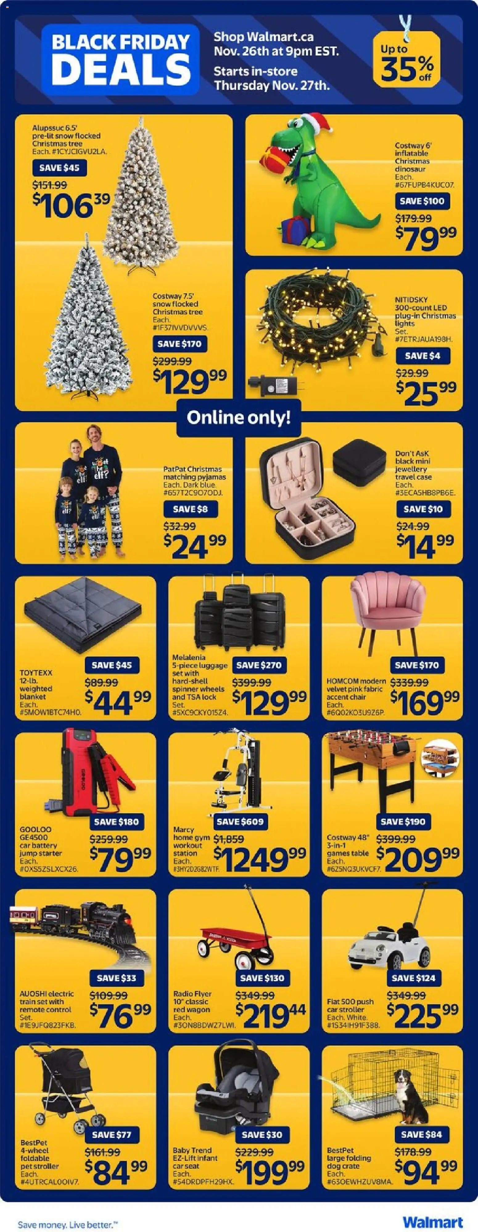 Walmart flyer valid from 26.11.2025 | Page: 12 | Products: Radio, Blanket, Table, Battery