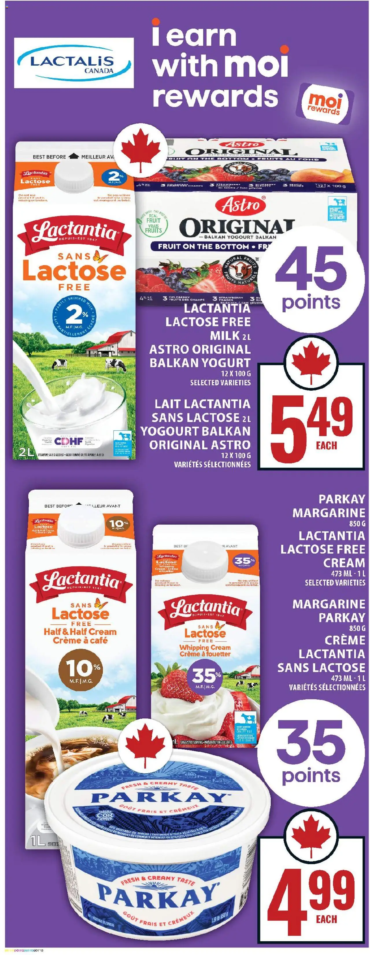 Food Basics flyer valid from 14.08.2025 | Page: 10 | Products: Cream, Milk, Yogurt