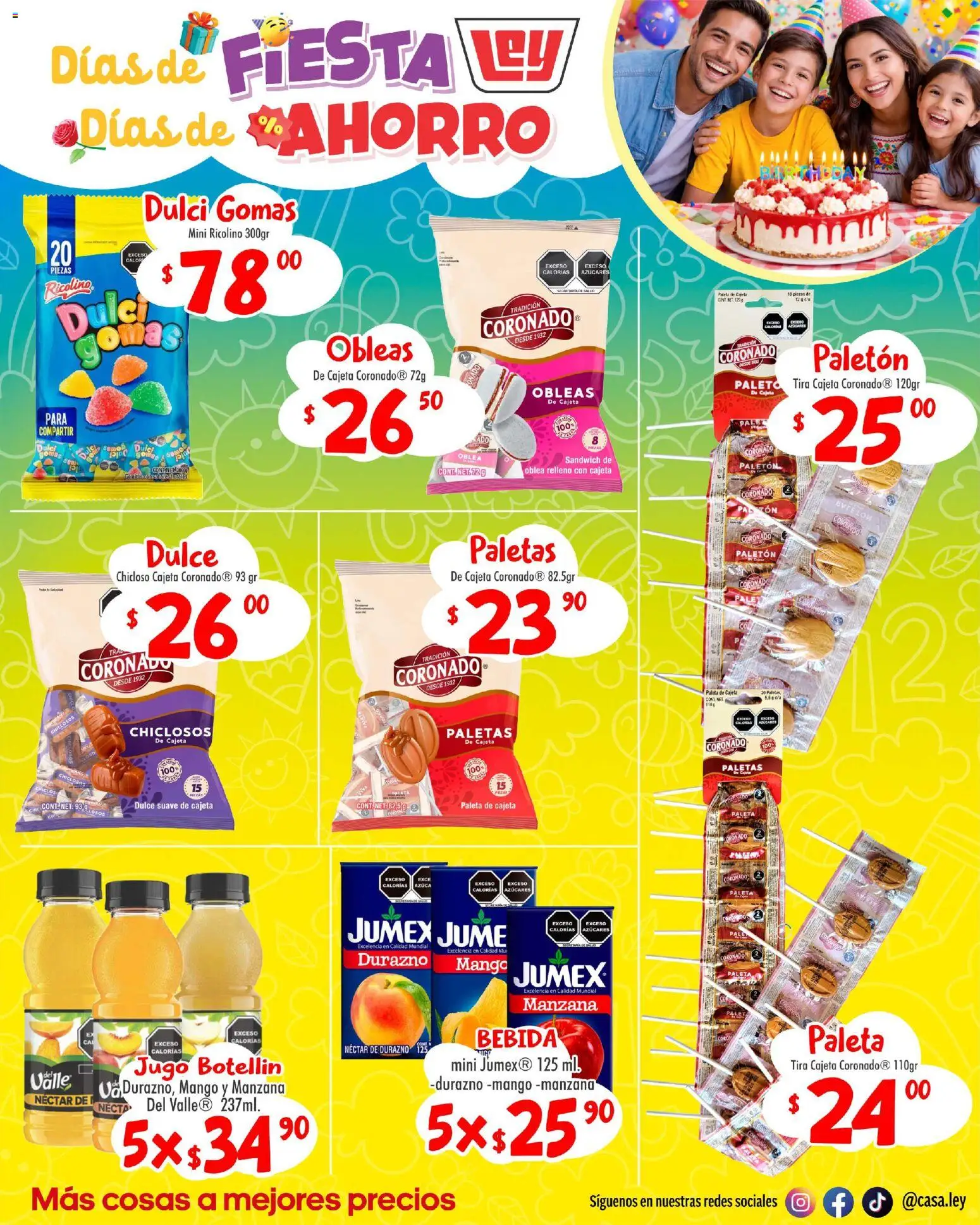 Nuevas ofertas de Casa Ley válidas en toda la República Mexicana desde el 17.04.2026. ¡Encuentra las mejores ofertas en Casa Ley folleto Frontera suple Día del Niño! | Página: 6 | Productos: Durazno, Paleta, Manzana, Gomitas