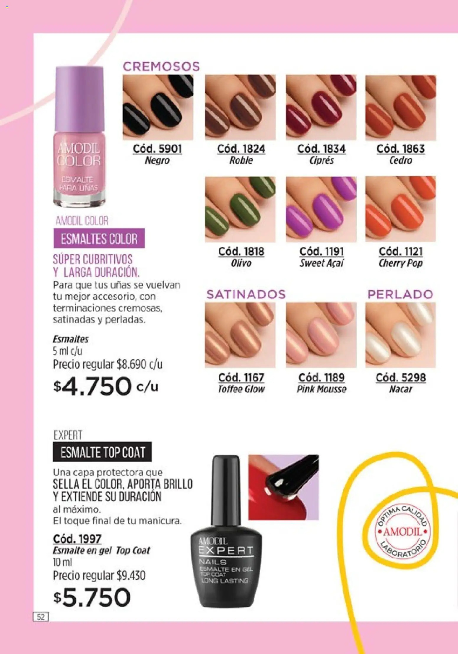 Catálogo Amodil Campaña 4 │ válido desde el 01.03.2026 | Página: 52 | Productos: Top, Brillo, Mousse