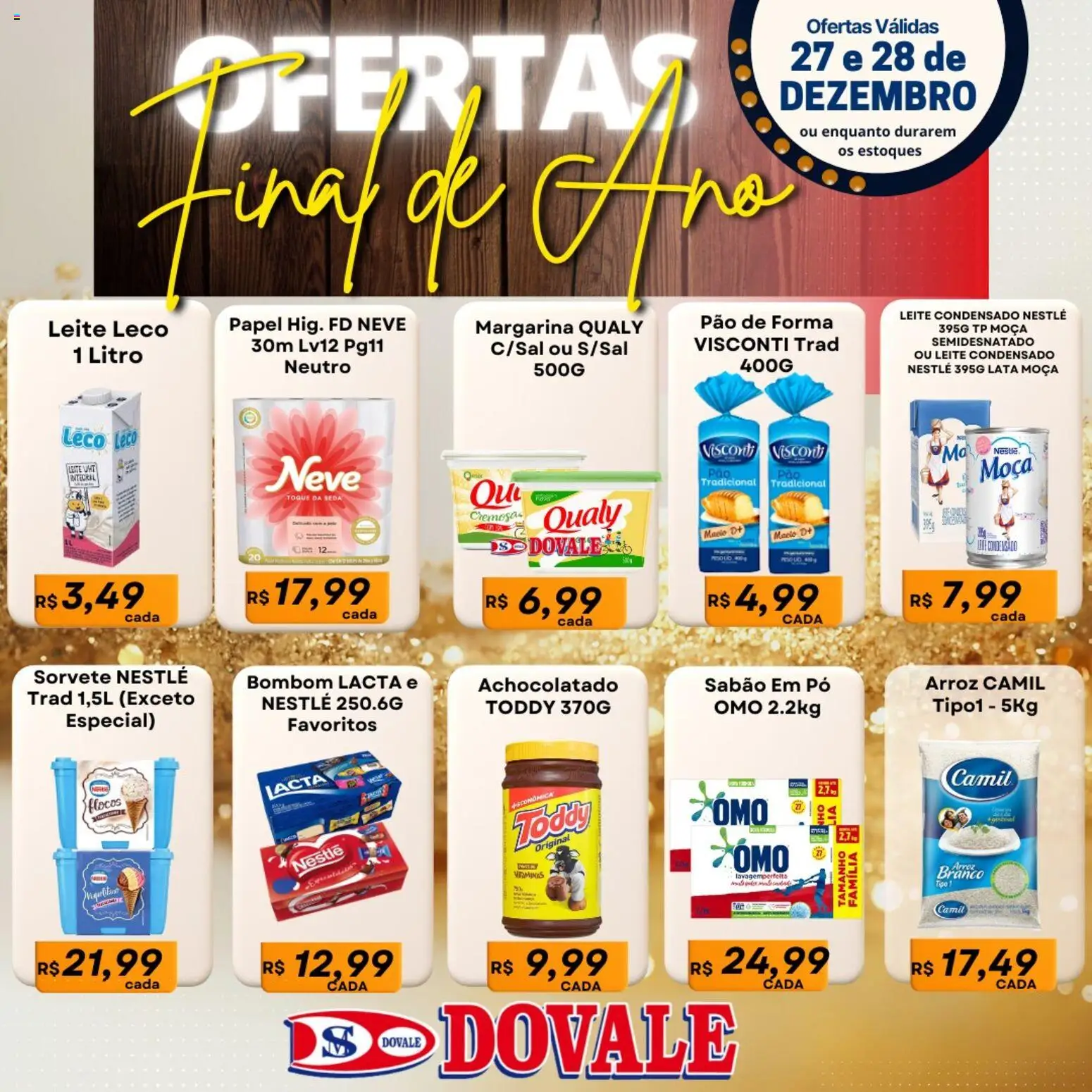 Dovale Folheto - válido de 27.12.2025 | Página: 2 | Produtos: Sabão em pó, Leite, Pão de forma, Leite condensado