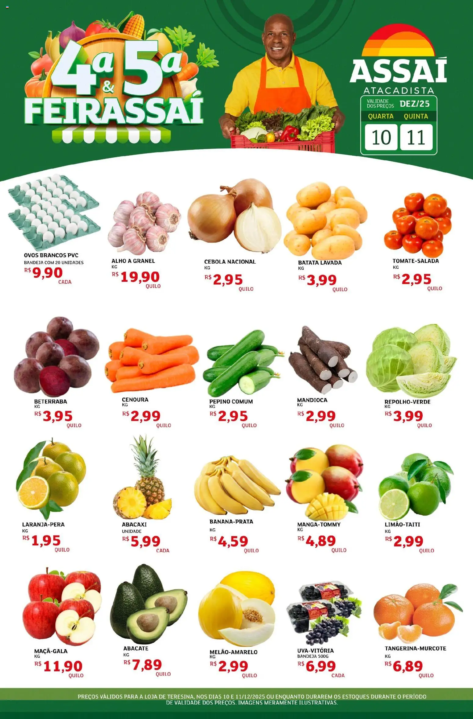 Assaí Atacadista Folheto - válido de 10.12.2025 | Página: 1 | Produtos: Beterraba, Cebola, Cenoura, Batata