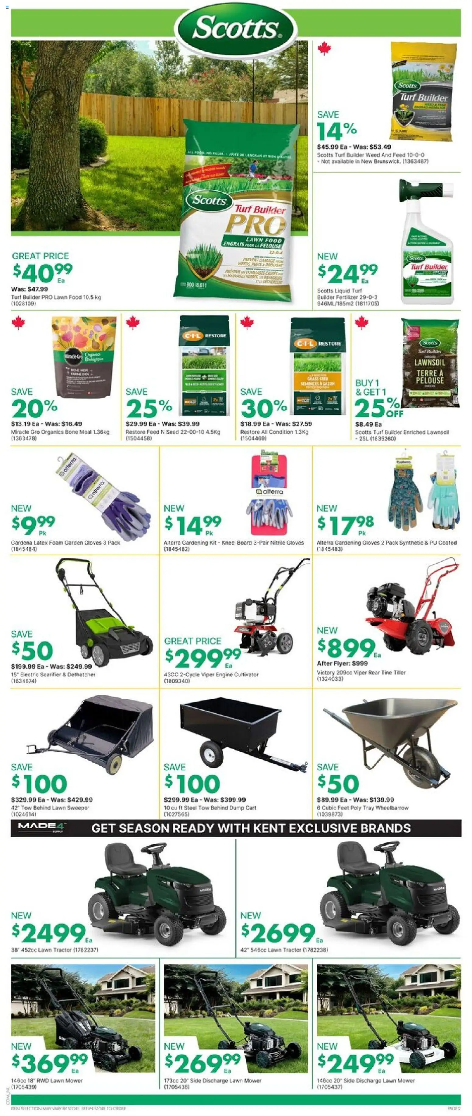 Kent flyer valid from 16.04.2026 | Page: 4 | Products: Gloves, Mower