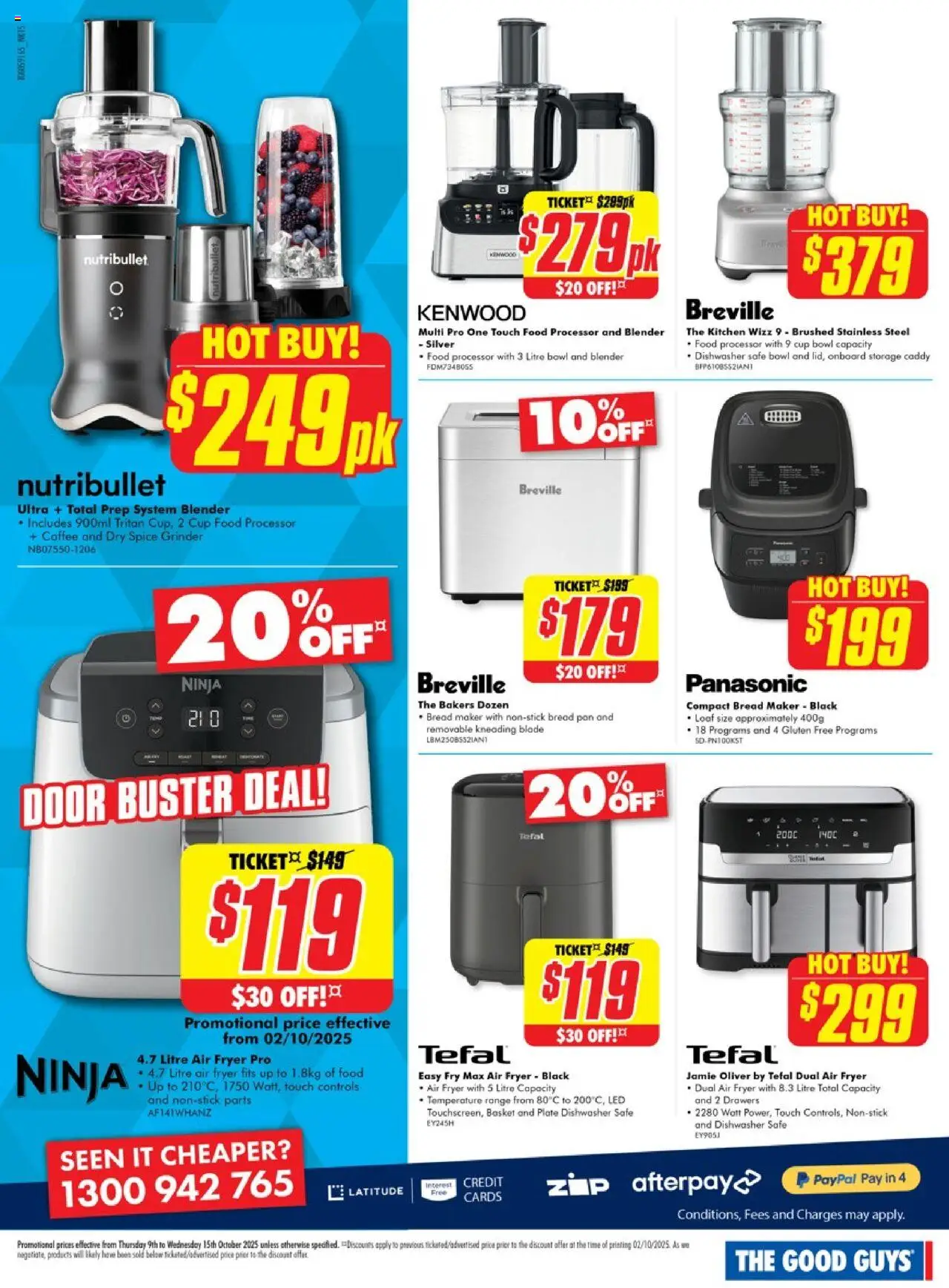 The Good Guys catalogue - valid from 08.10.2025 | Page: 12 | Products: Door, Bread, Blender, Food processor
