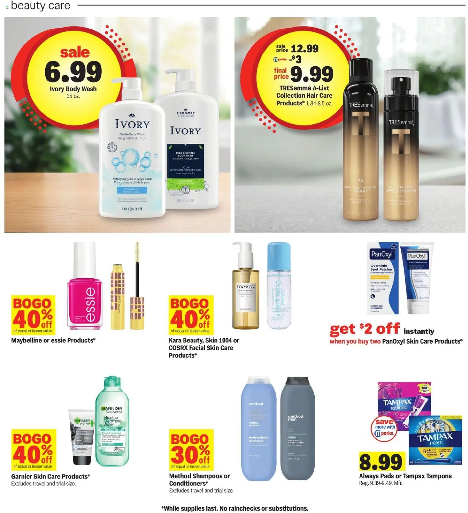 Meijer Weekly Ad - MI - valid from 28.01.2026 | Page: 39 | Products: Shampoo, Conditioner, Pads, Body Wash