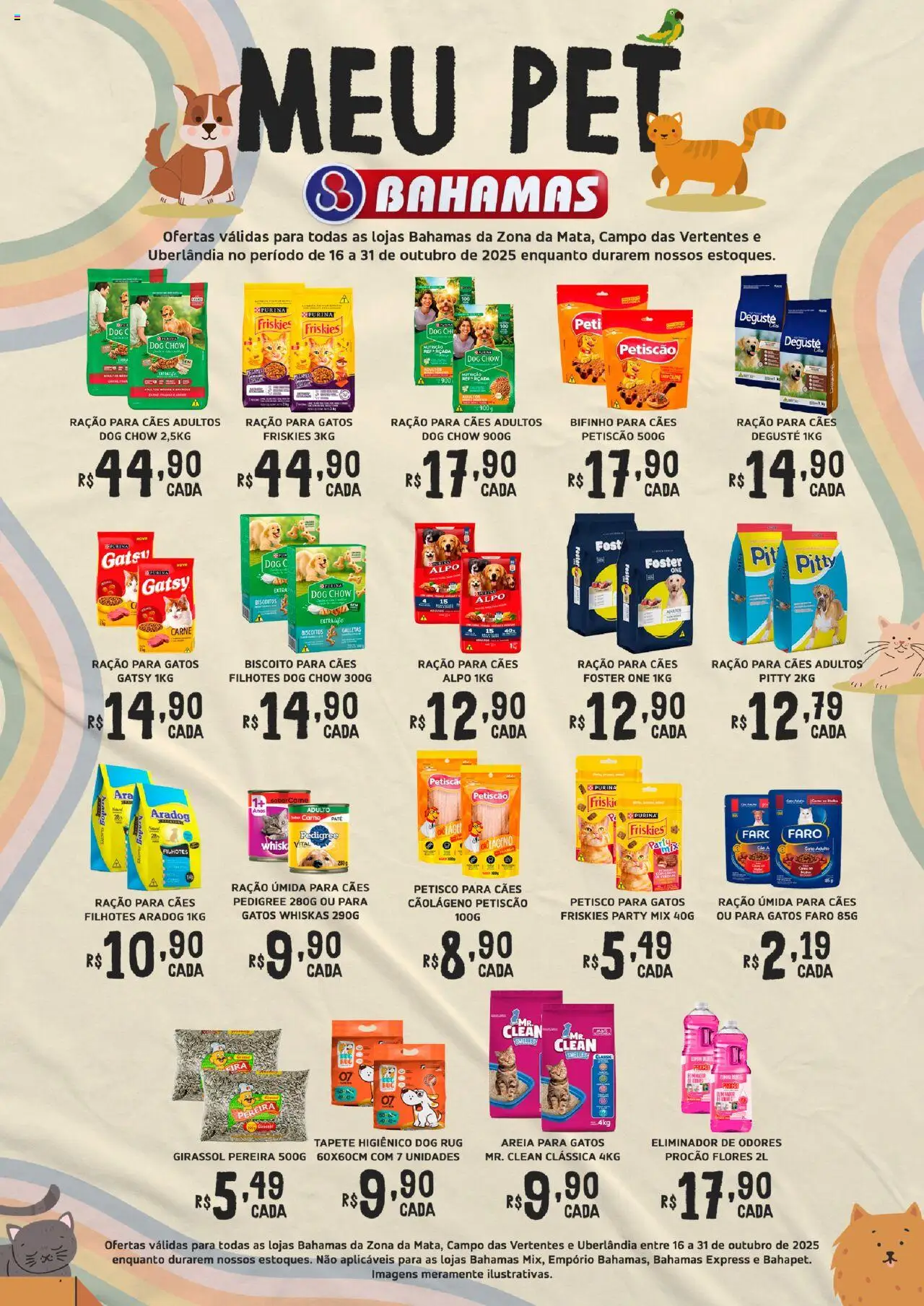 Bahamas Supermercados Folheto - válido de 16.10.2025 | Página: 1 | Produtos: Flores, Tapete, Carne, Eliminador de odores