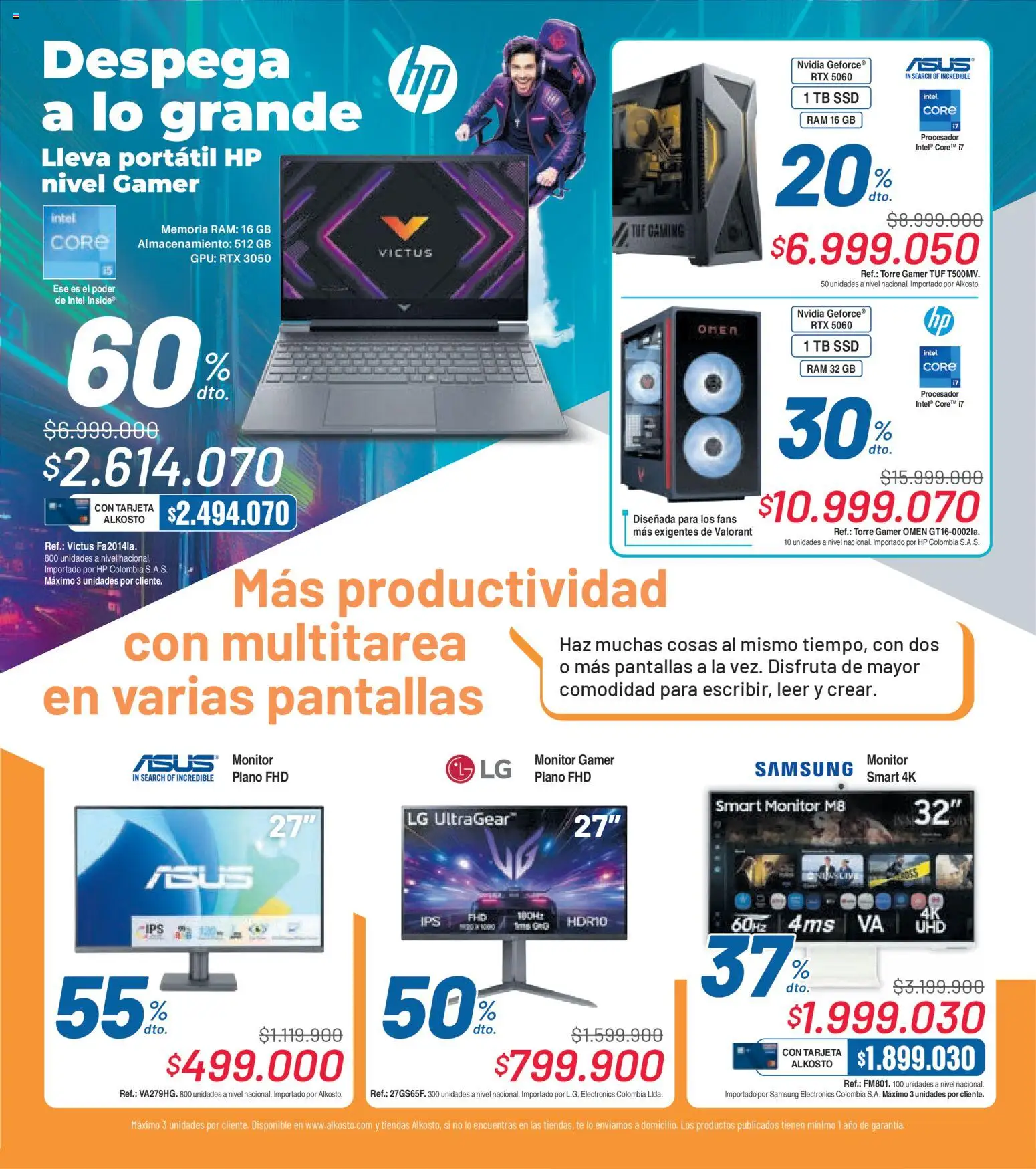 Alkosto revista - valida desde el 31.01.2026 | Página: 4 | Productos: Té, Monitor, Pantallas