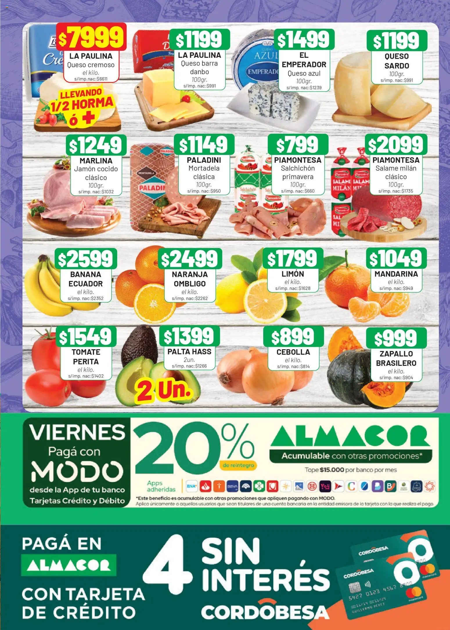Almacor catálogo │ válido desde el 16.04.2026 | Página: 3 | Productos: Jamón cocido, Mortadela, Tomate, Limón