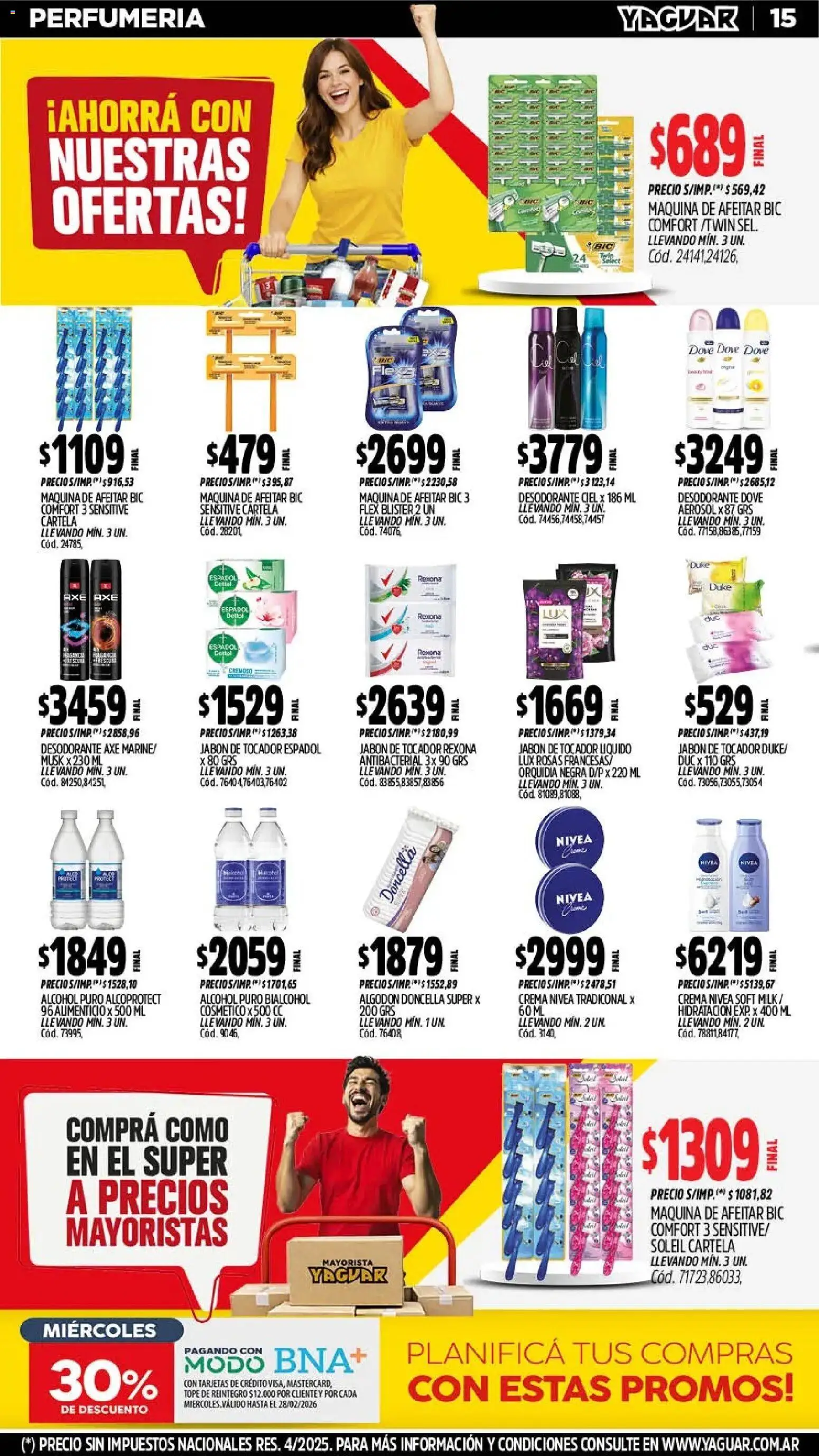 Yaguar - Oferta Semanal San Juan │ válido desde el 23.02.2026 | Página: 14 | Productos: Maquina de afeitar, Jabón, Desodorante, Crema