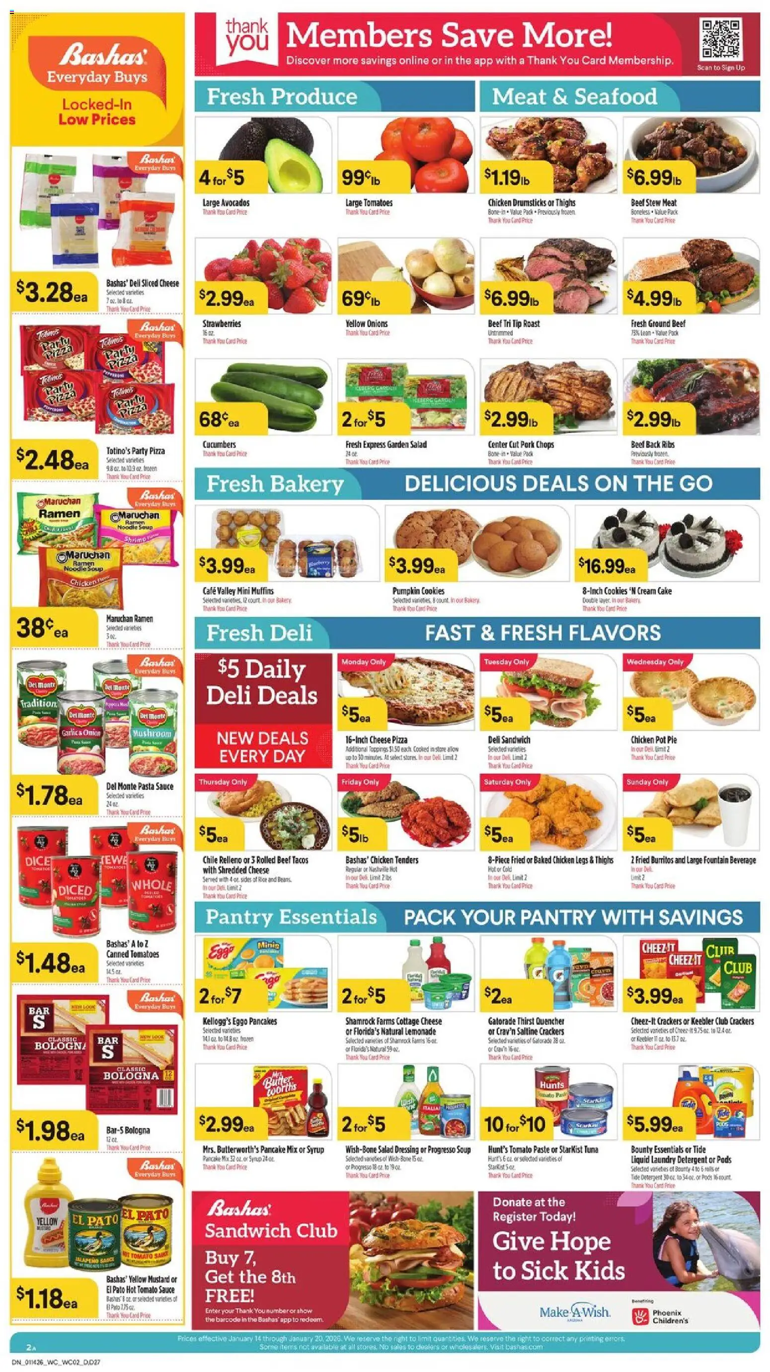 Basha's Dine - valid from 14.01.2026 | Page: 2 | Products: Cheese, Tomatoes, Cream, Cookies