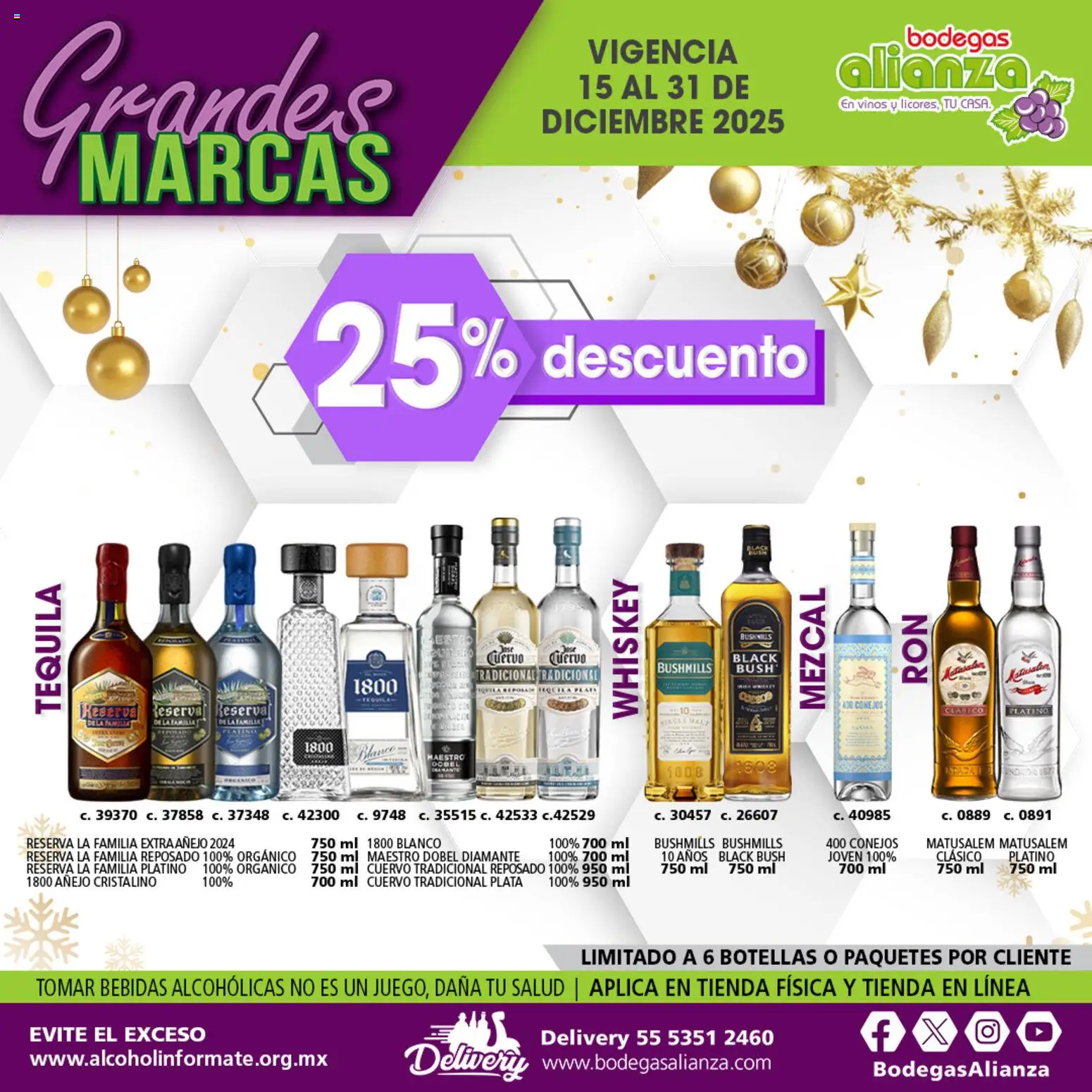 Nuevas ofertas de Bodegas Alianza válidas en toda la República Mexicana desde el 15.12.2025. ¡Encuentra las mejores ofertas en Bodegas Alianza catálogo Grandes Marcas! | Página: 17 | Productos: Whiskey, Tequila