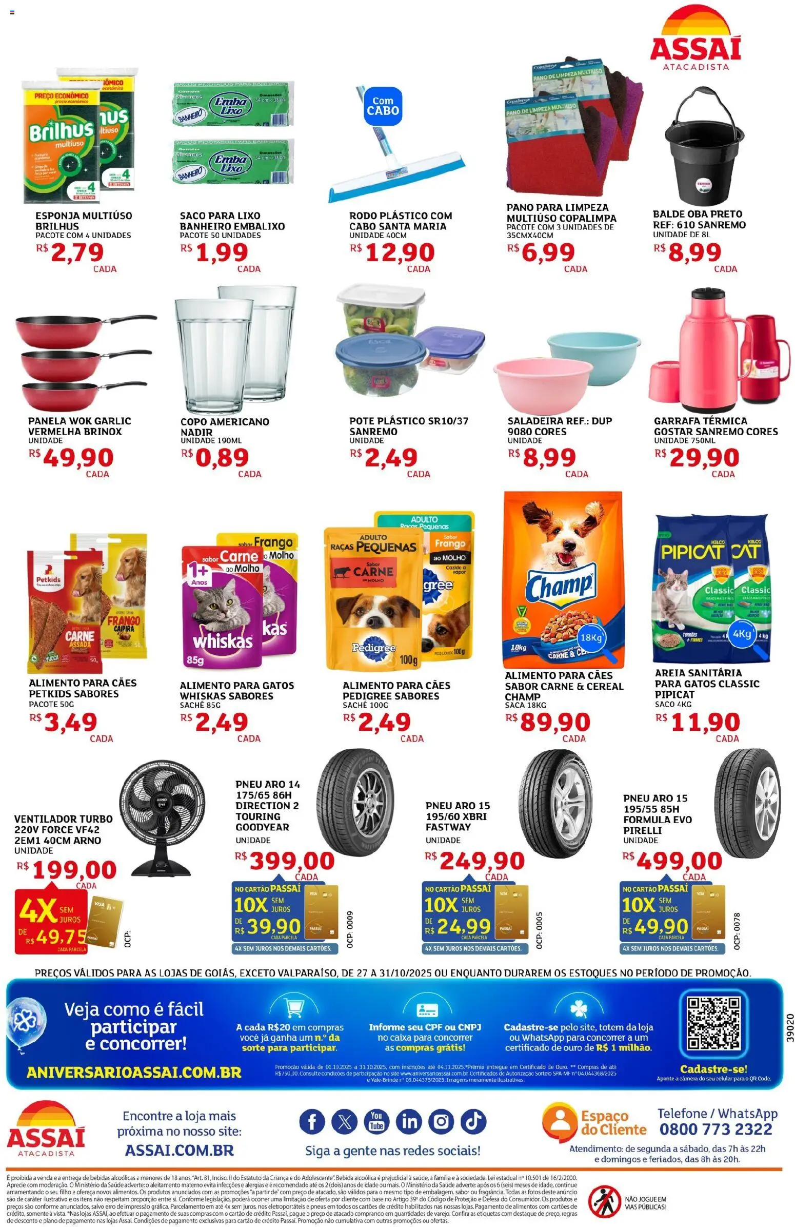 Assaí Atacadista Folheto - válido de 27.10.2025 | Página: 8 | Produtos: Panela, Carne, Frango, Rodo