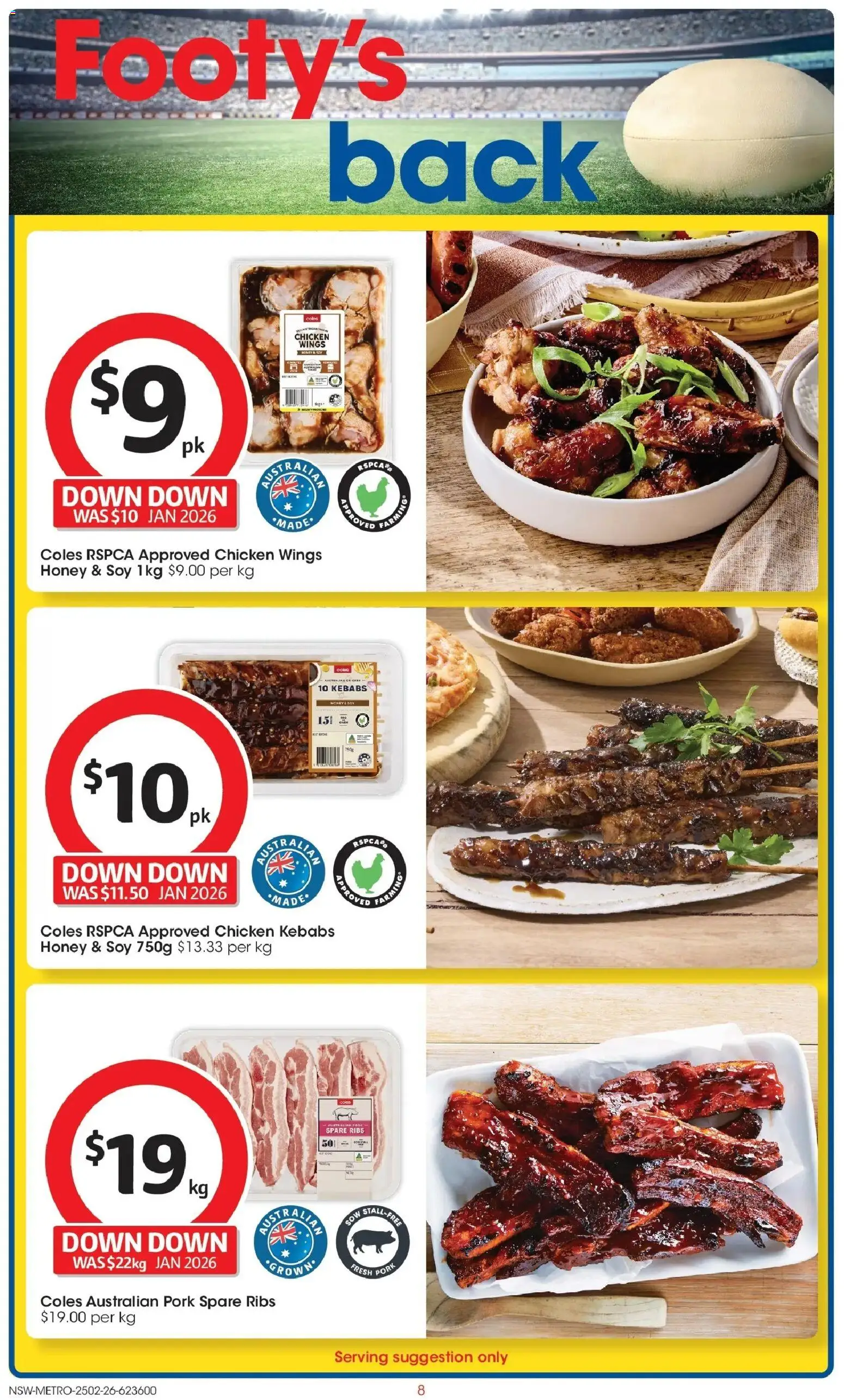 Coles catalogue - valid from 25.02.2026 | Page: 8 | Products: Honey, Chicken, Pork
